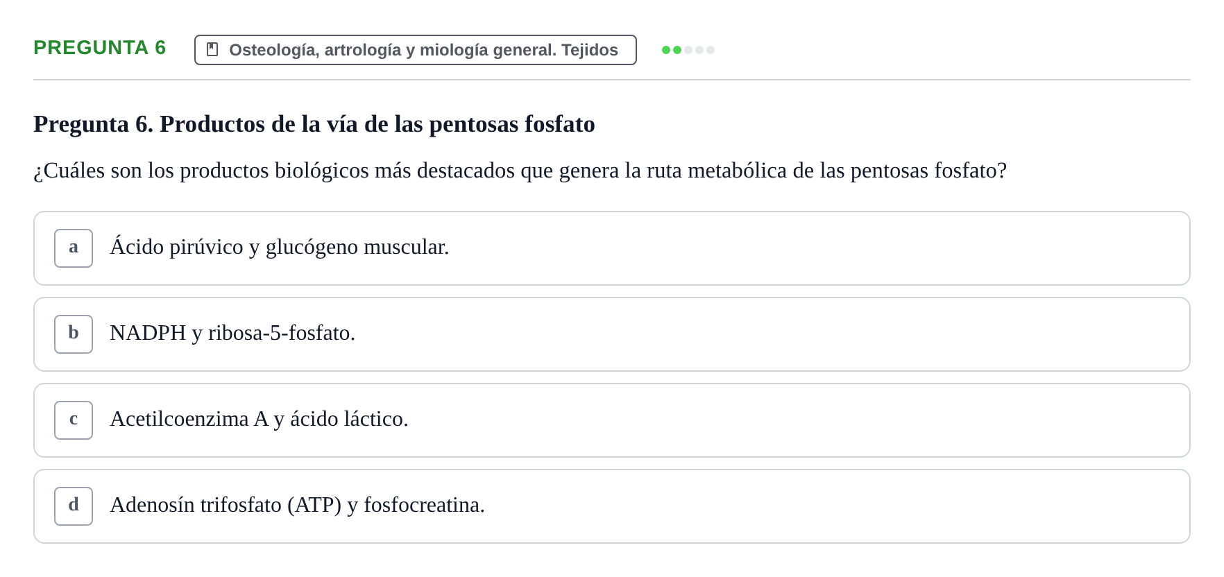 Enunciado: Pregunta 6