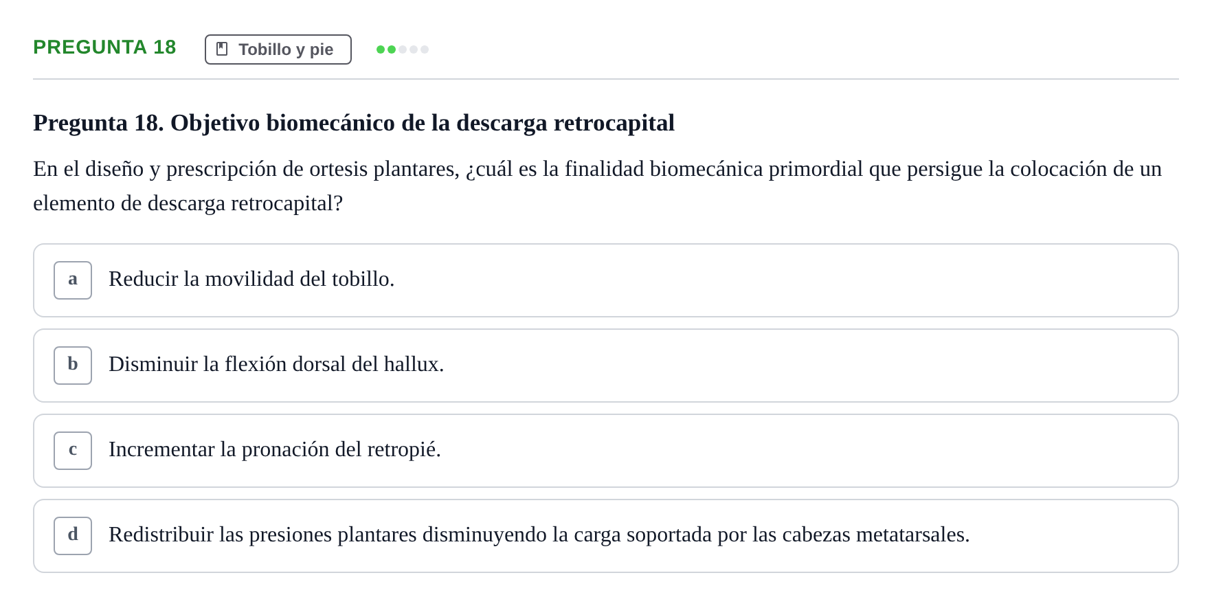 Enunciado: Pregunta 18