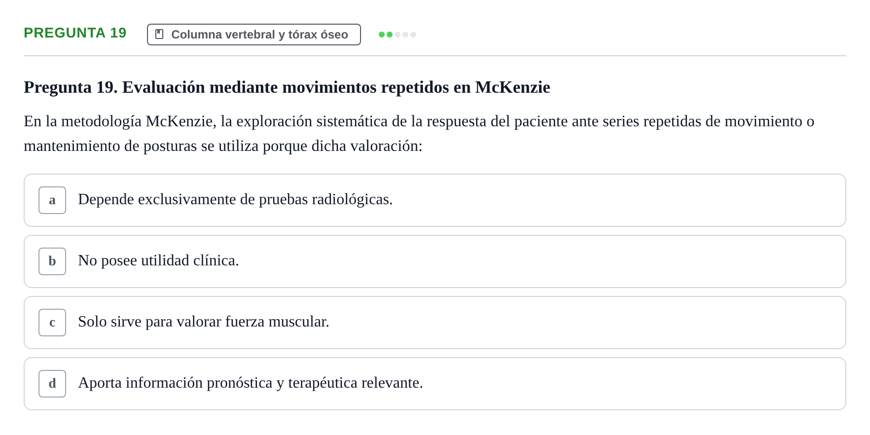 Enunciado: Pregunta 19