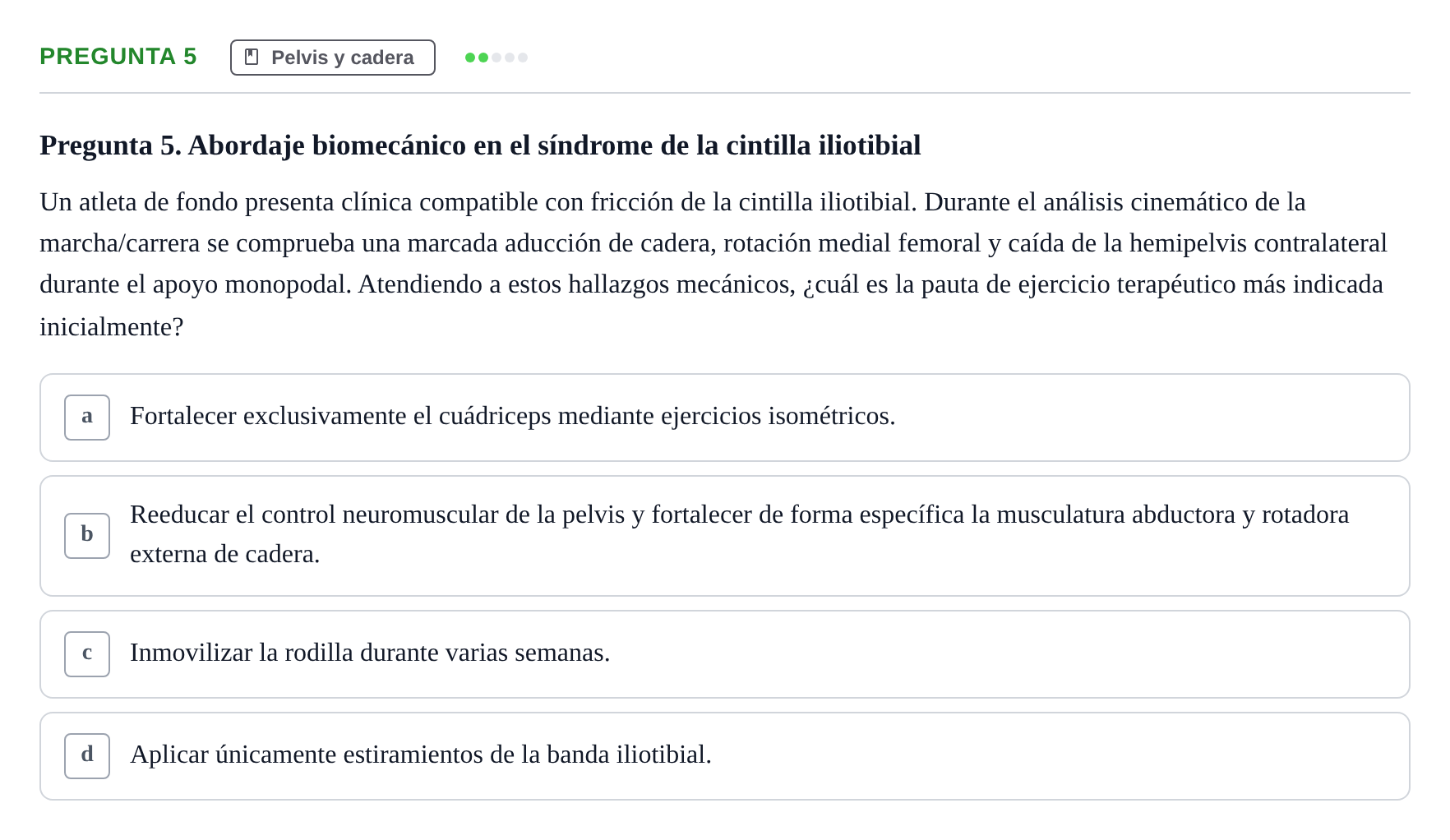 Enunciado: Pregunta 5