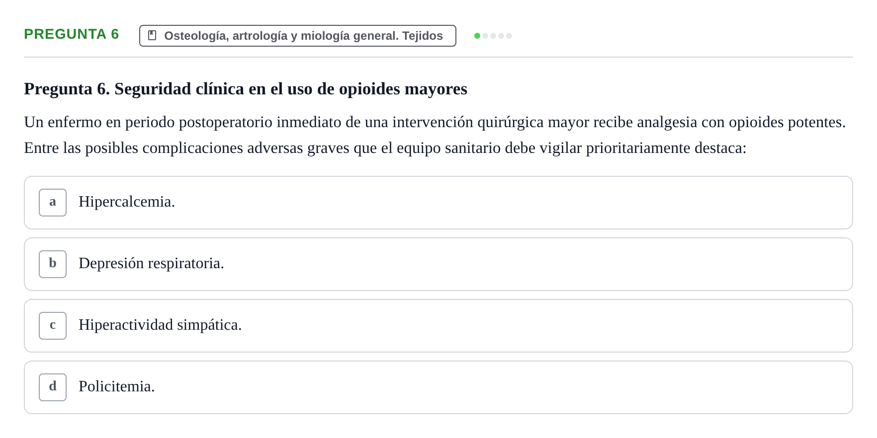Enunciado: Pregunta 6