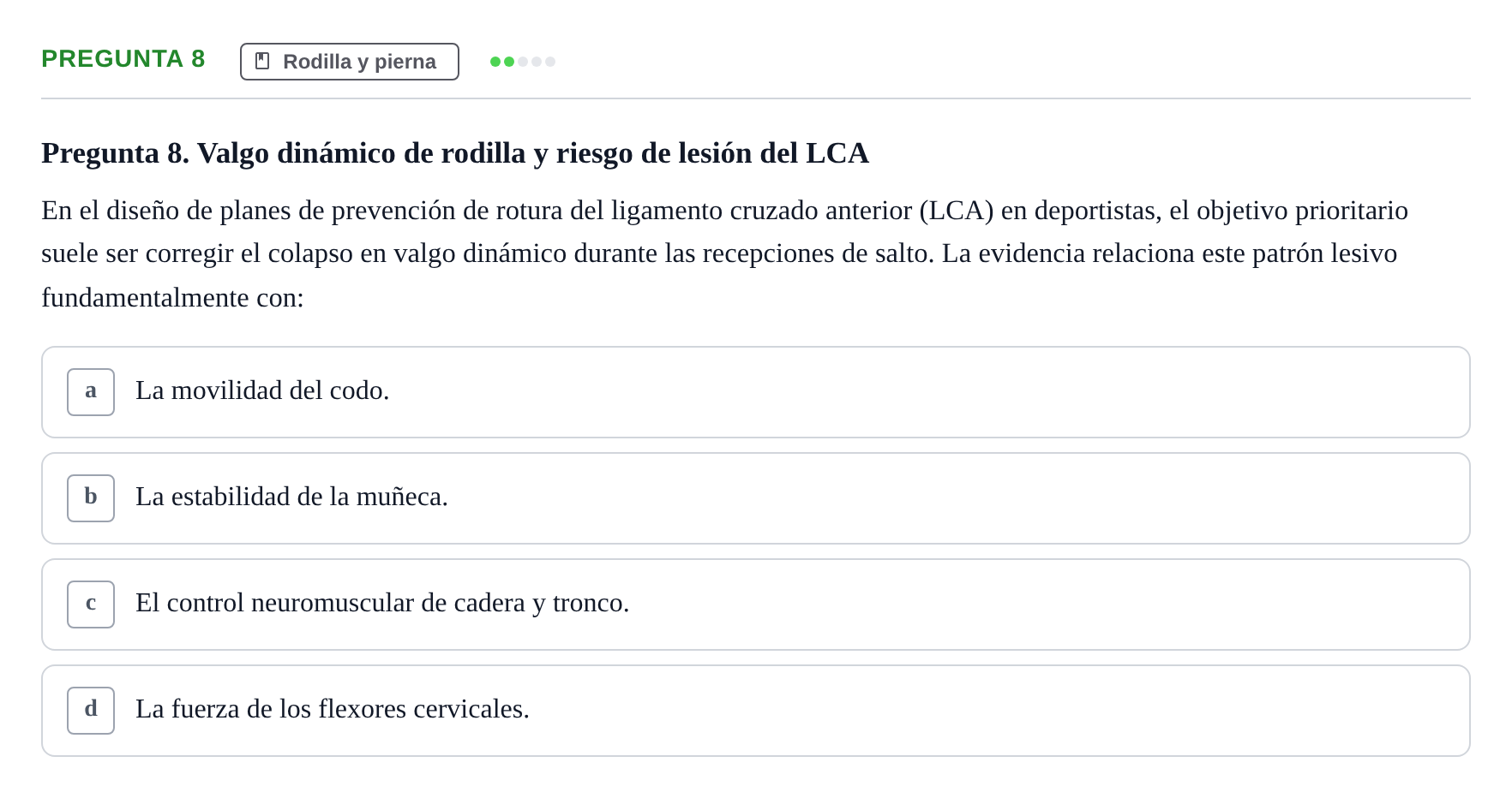 Enunciado: Pregunta 8