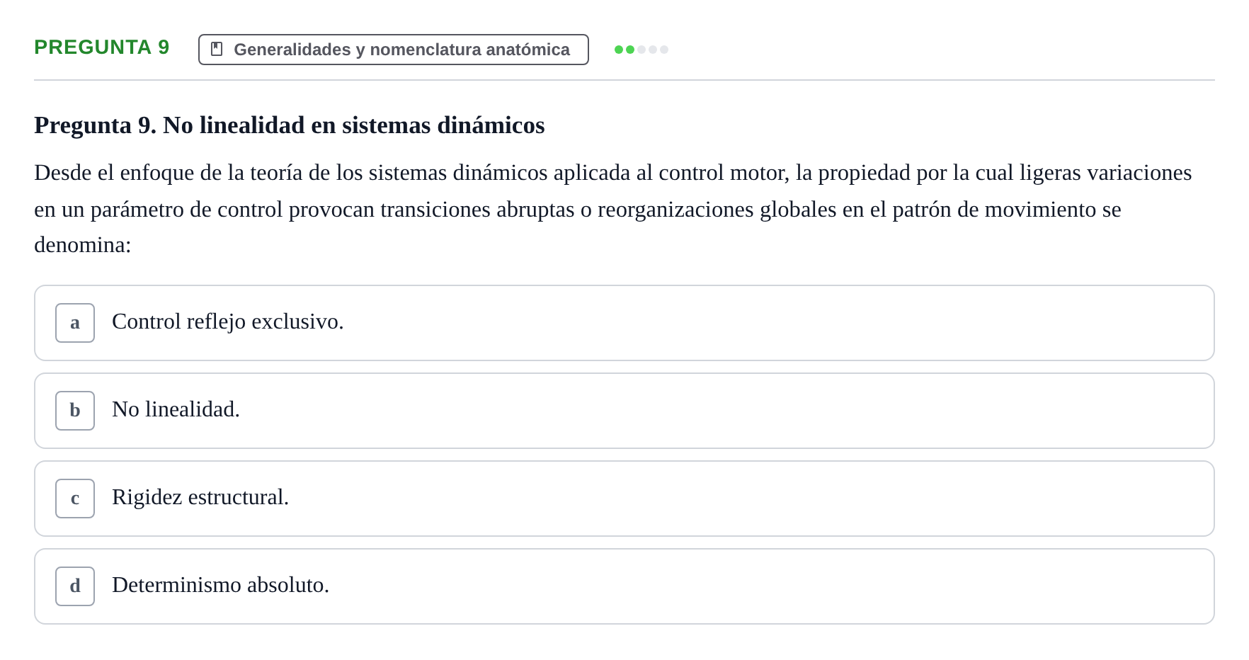 Enunciado: Pregunta 9