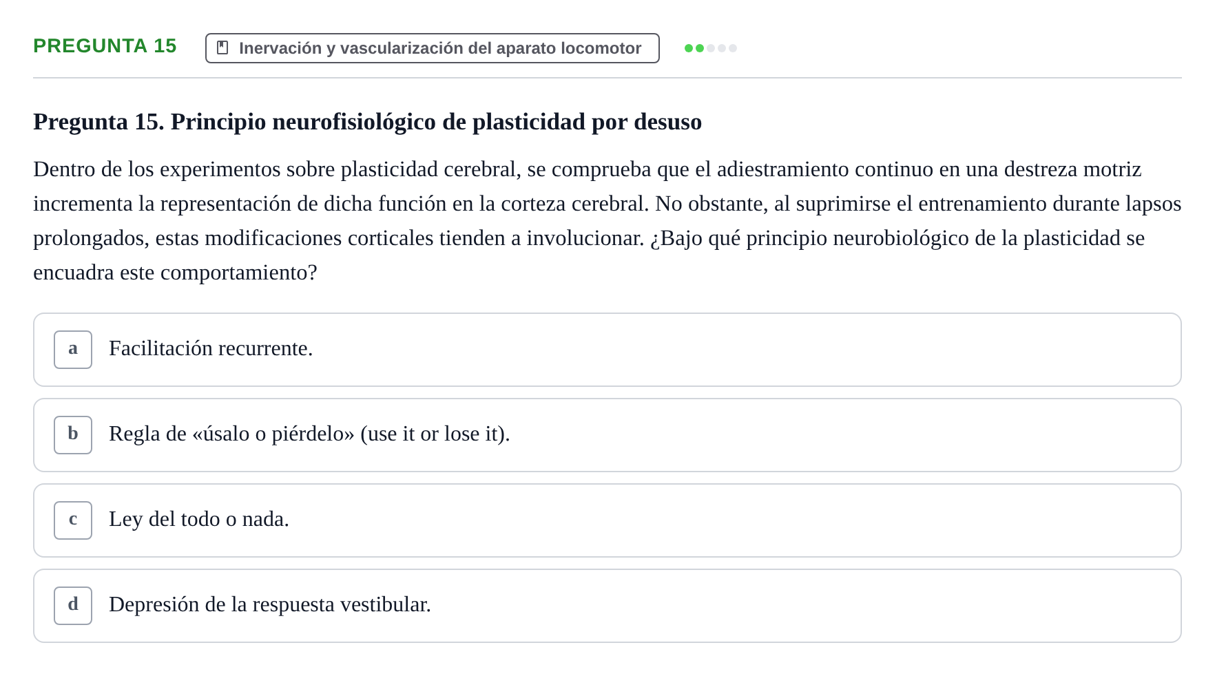 Enunciado: Pregunta 15