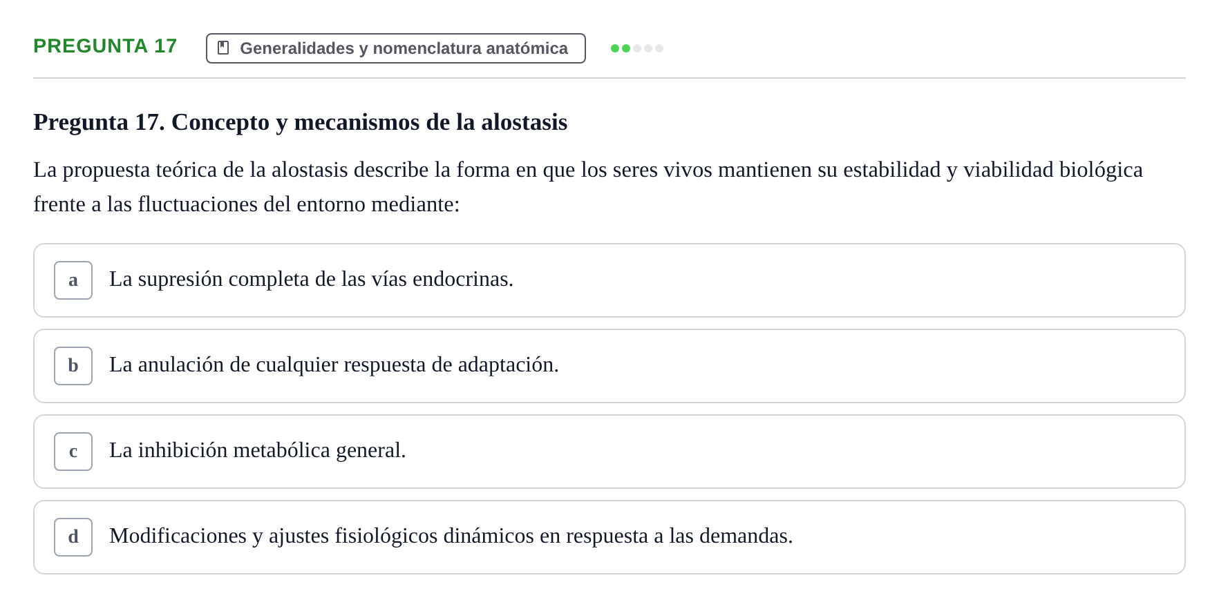 Enunciado: Pregunta 17