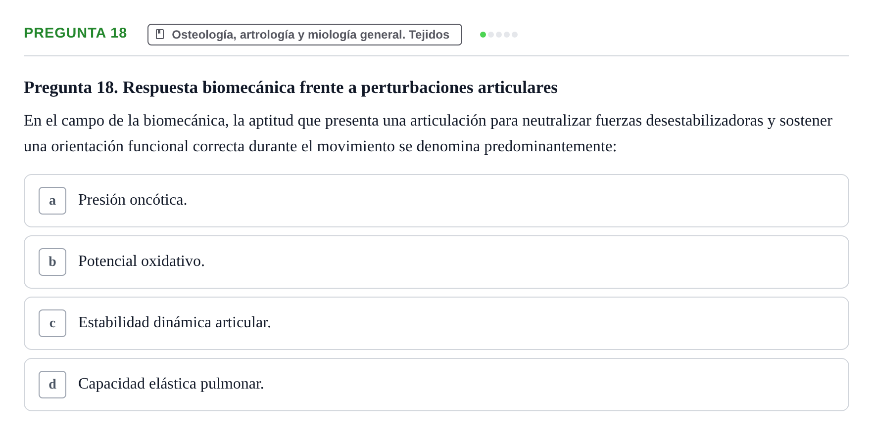 Enunciado: Pregunta 18