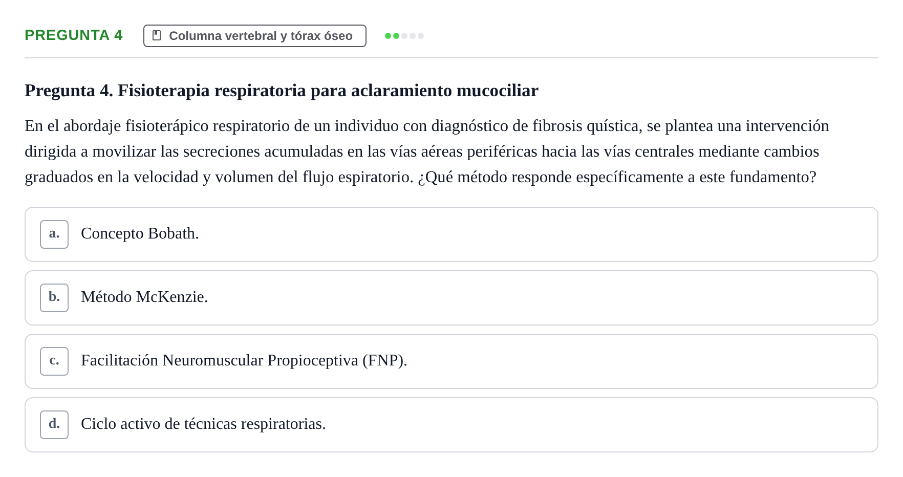 Enunciado: Pregunta 4