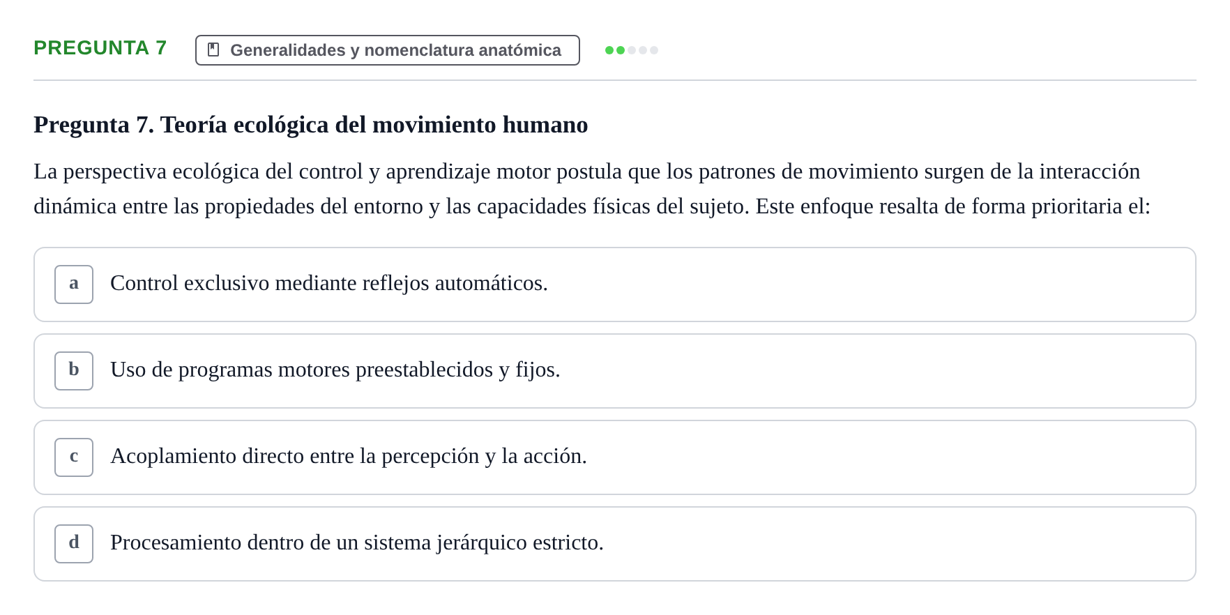 Enunciado: Pregunta 7