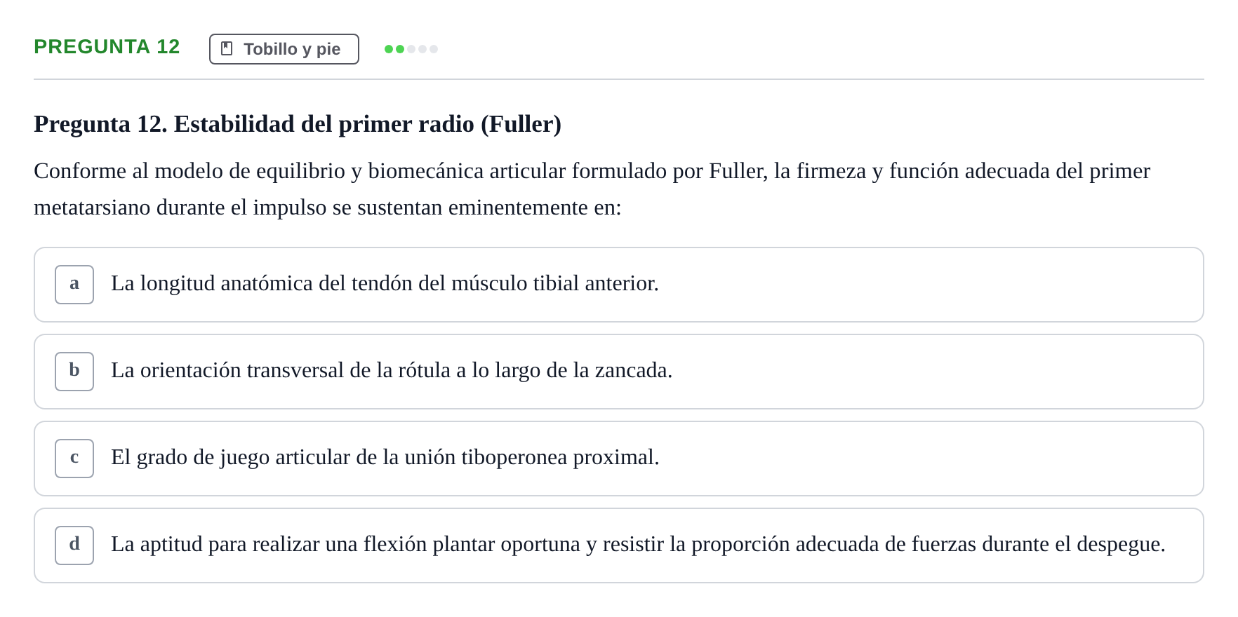 Enunciado: Pregunta 12