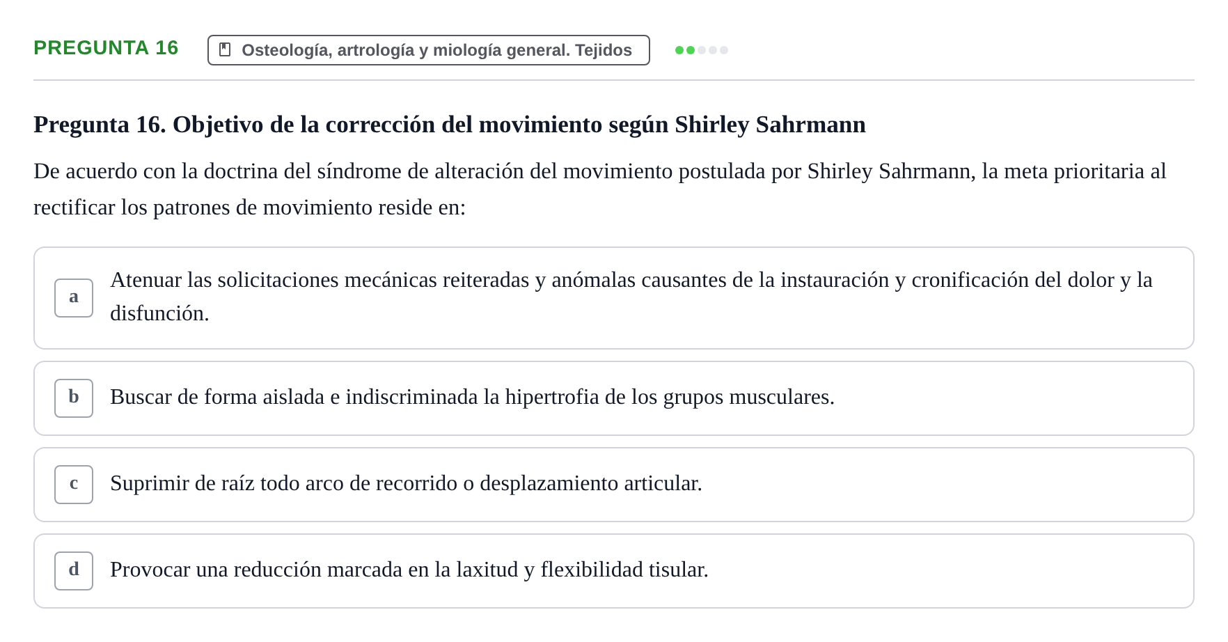 Enunciado: Pregunta 16