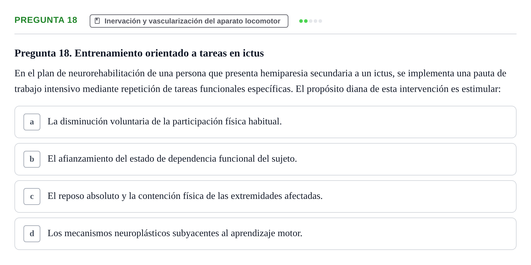 Enunciado: Pregunta 18