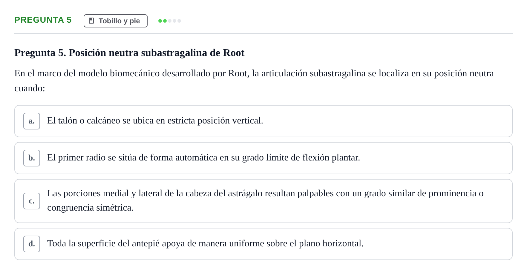 Enunciado: Pregunta 5