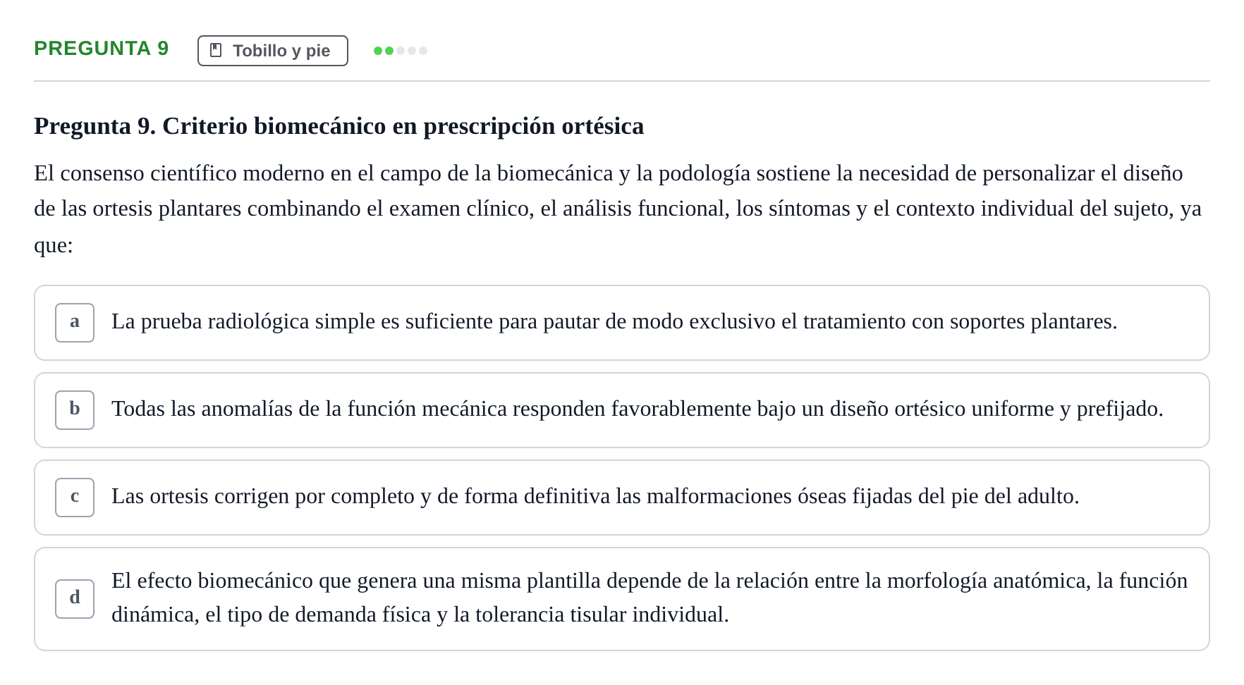 Enunciado: Pregunta 9