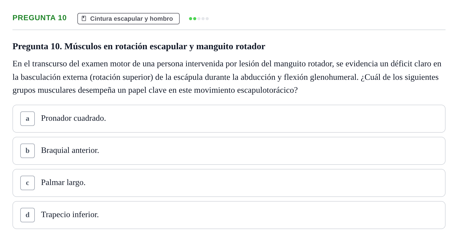 Enunciado: Pregunta 10