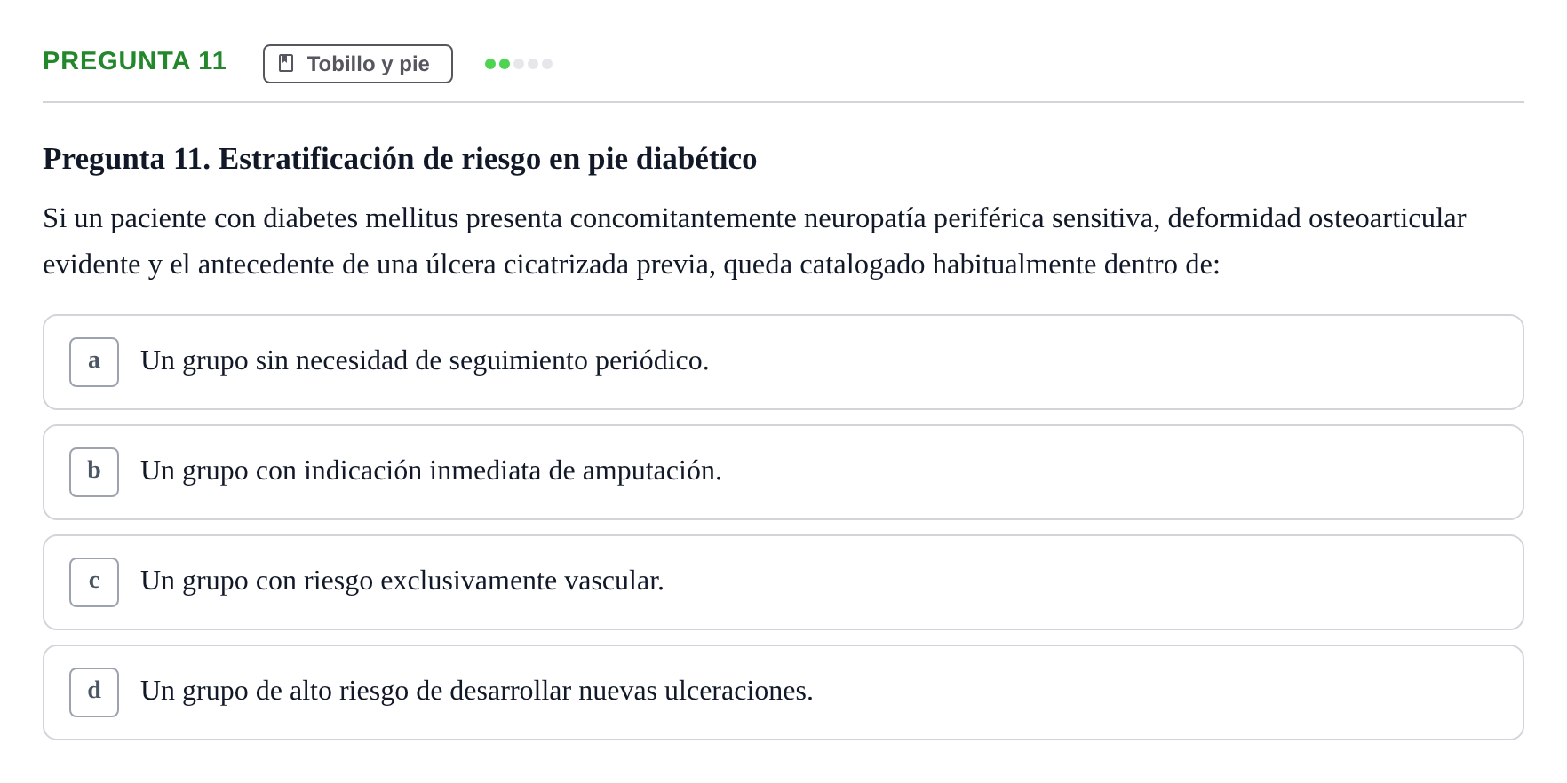 Enunciado: Pregunta 11