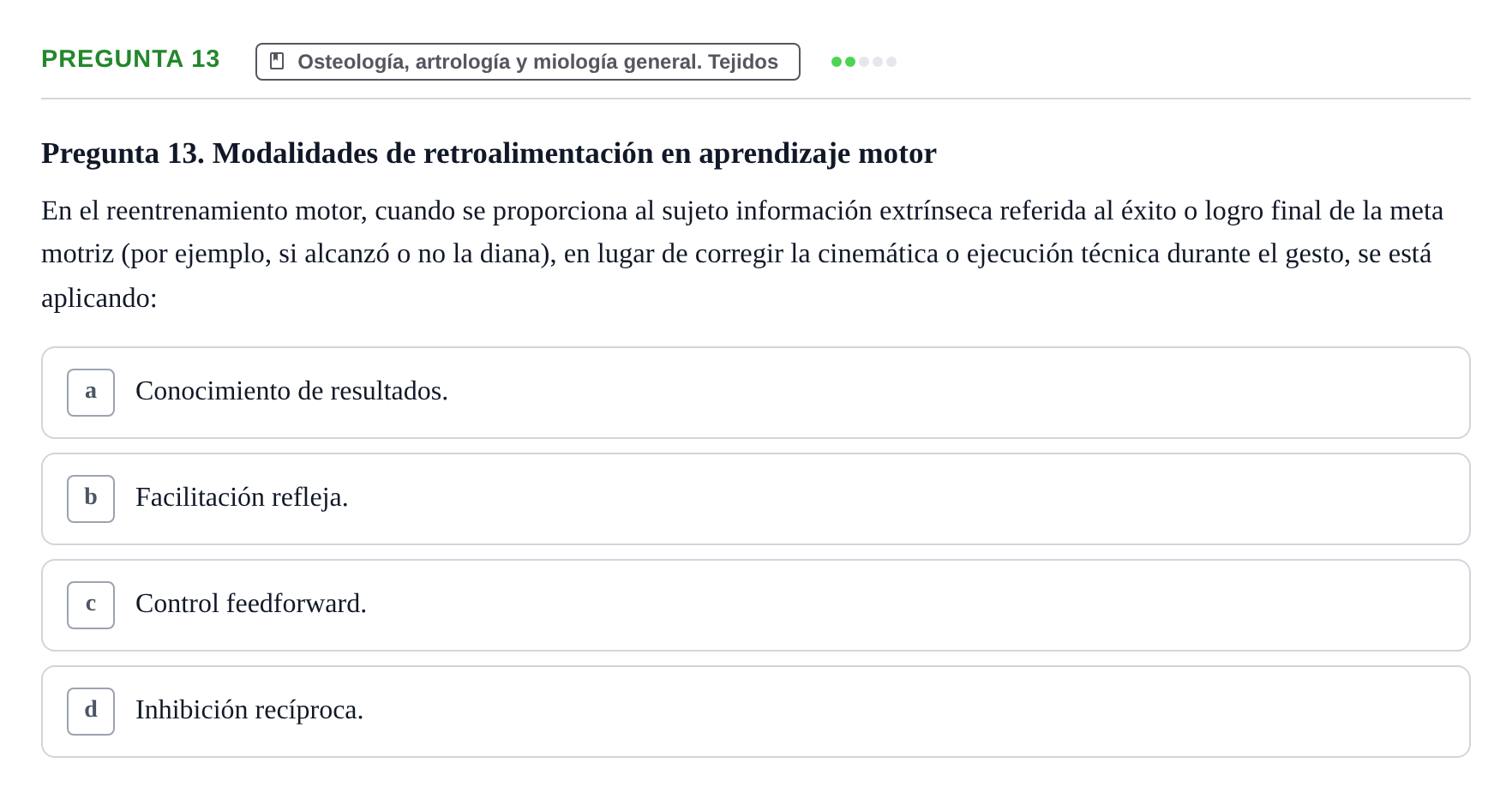Enunciado: Pregunta 13