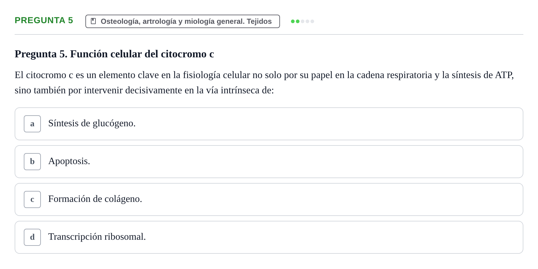 Enunciado: Pregunta 5