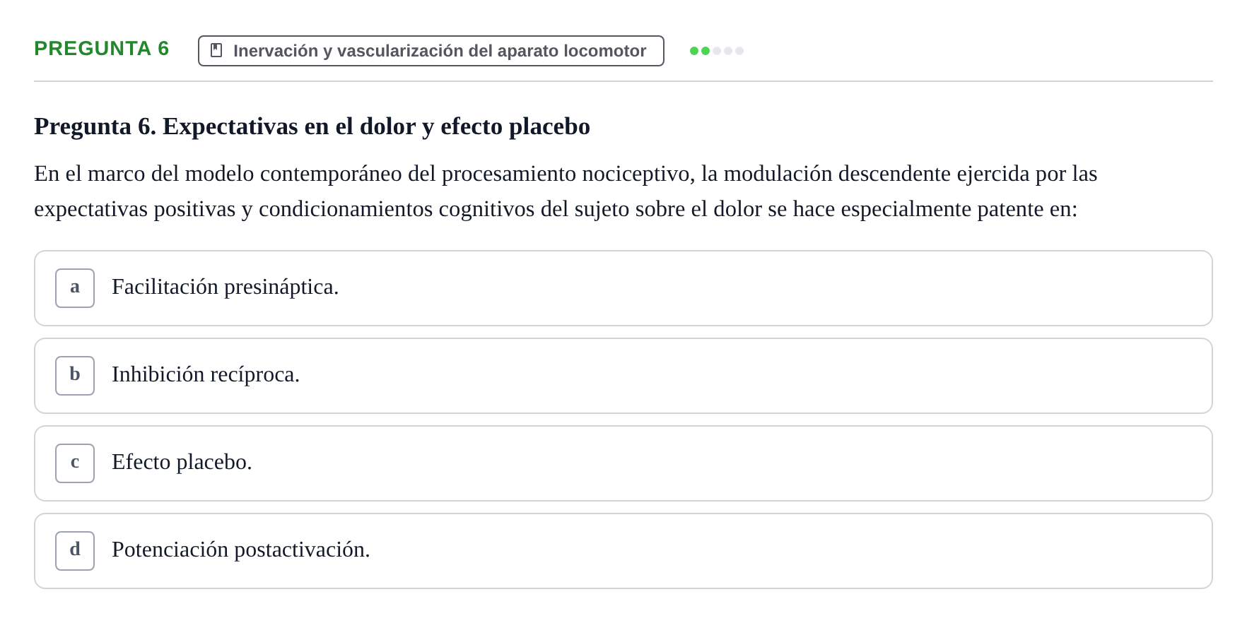 Enunciado: Pregunta 6
