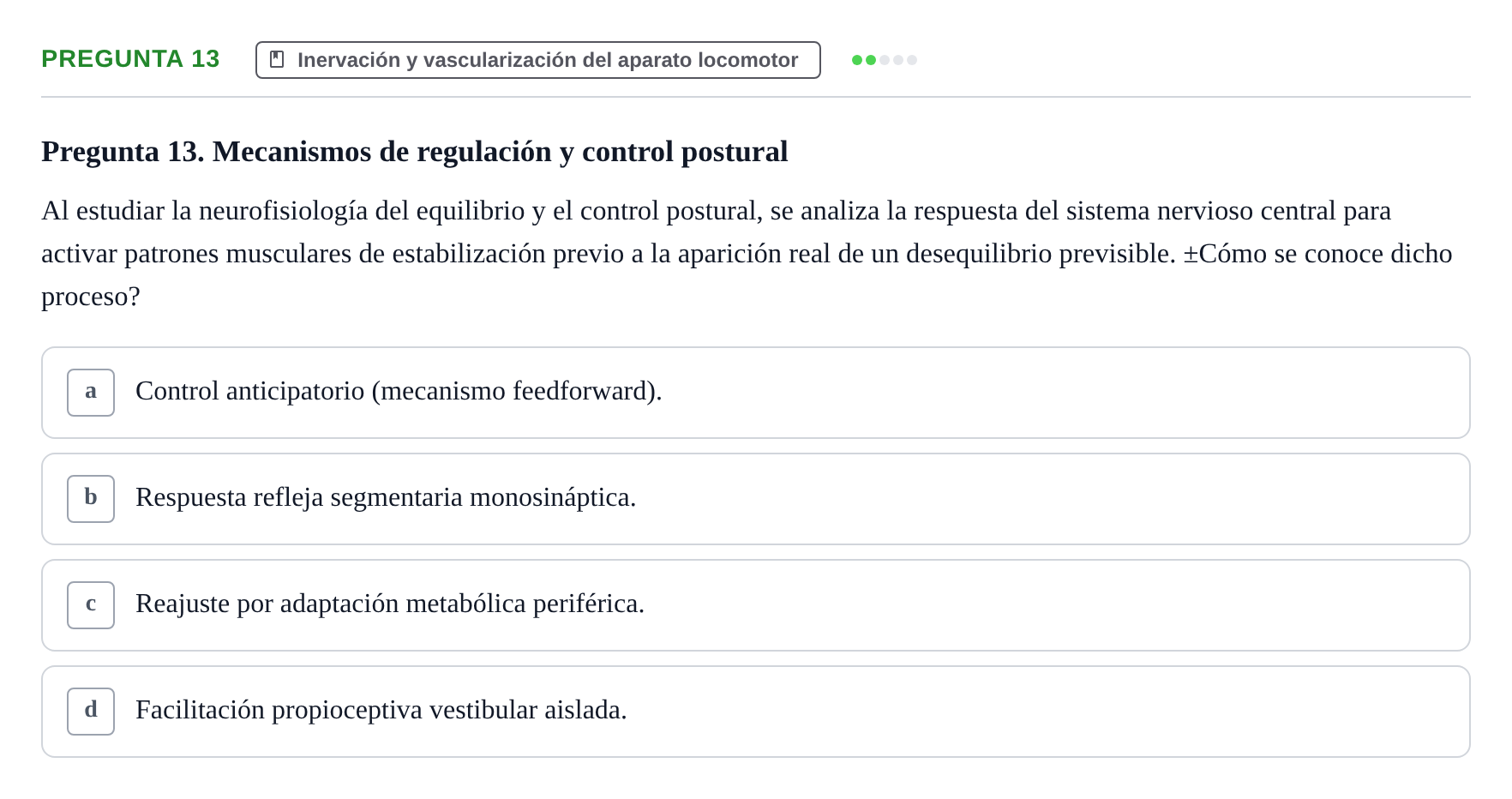 Enunciado: Pregunta 13