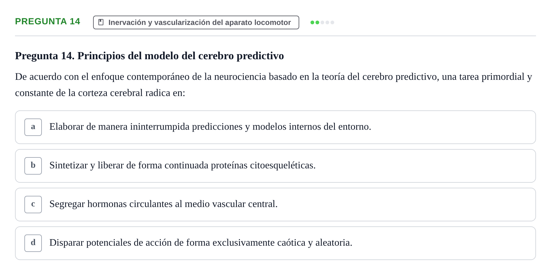 Enunciado: Pregunta 14