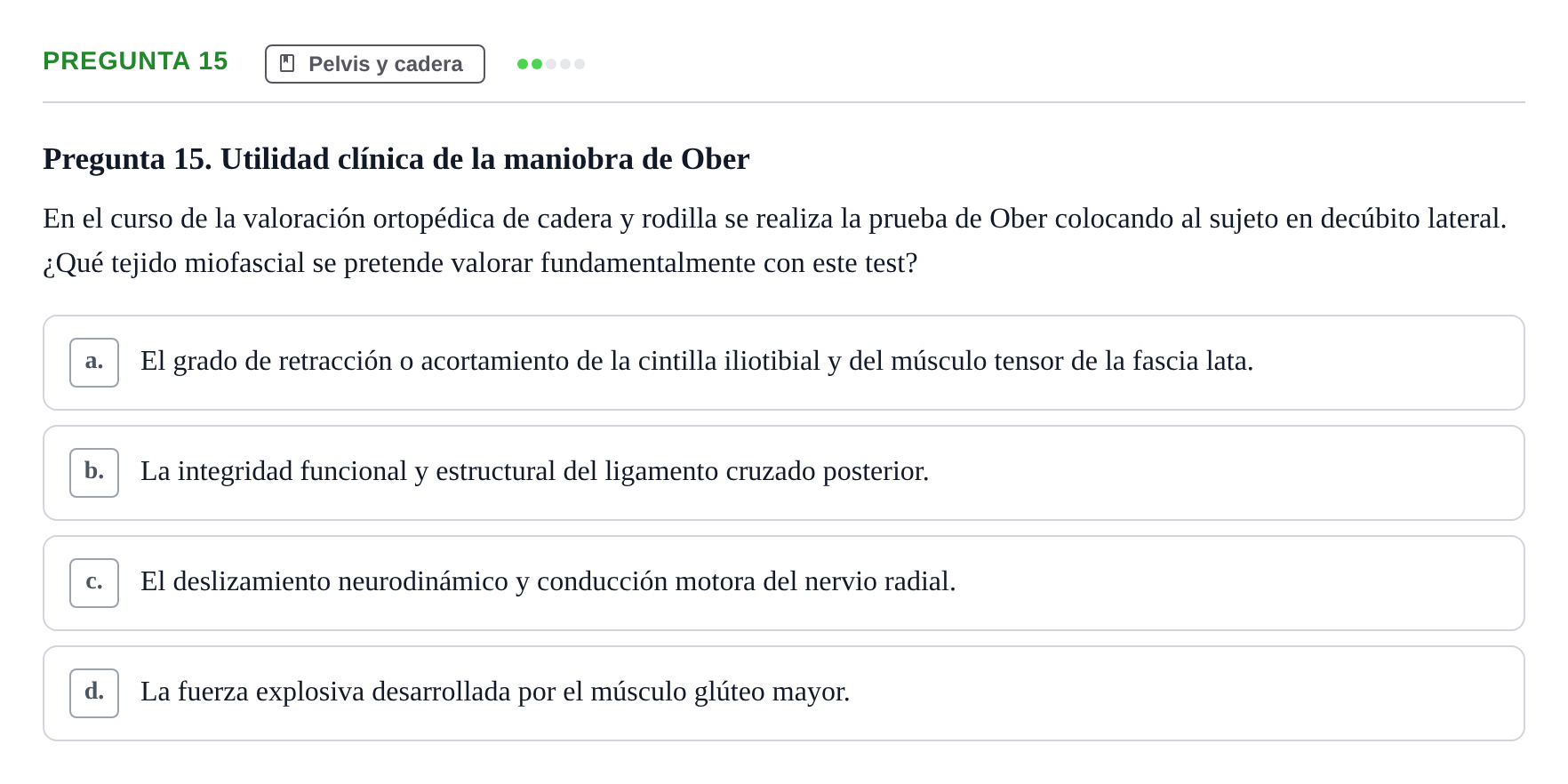 Enunciado: Pregunta 15