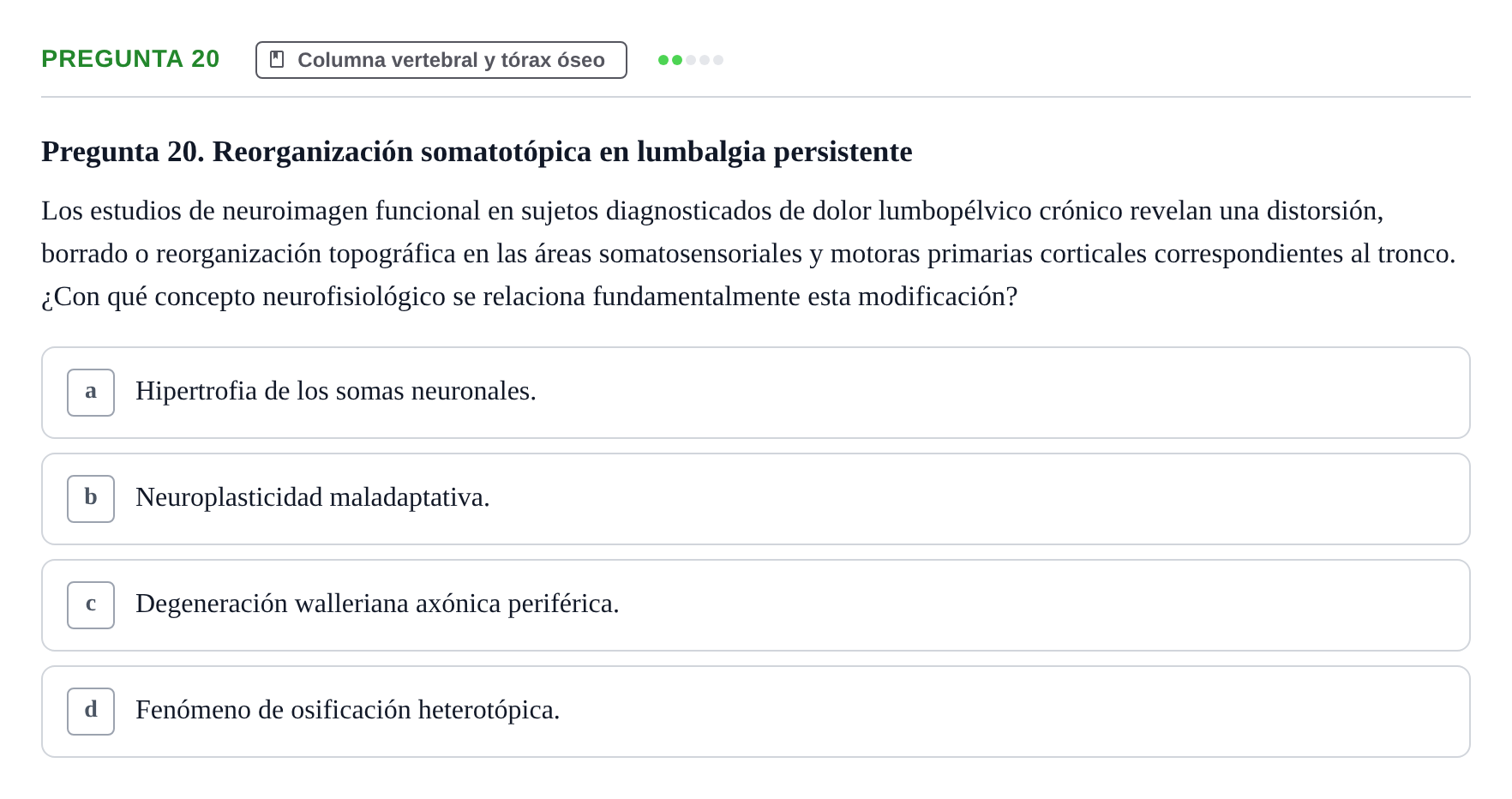 Enunciado: Pregunta 20