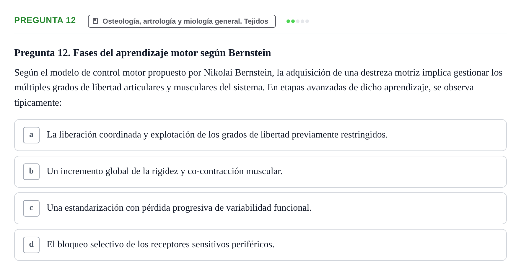 Enunciado: Pregunta 12