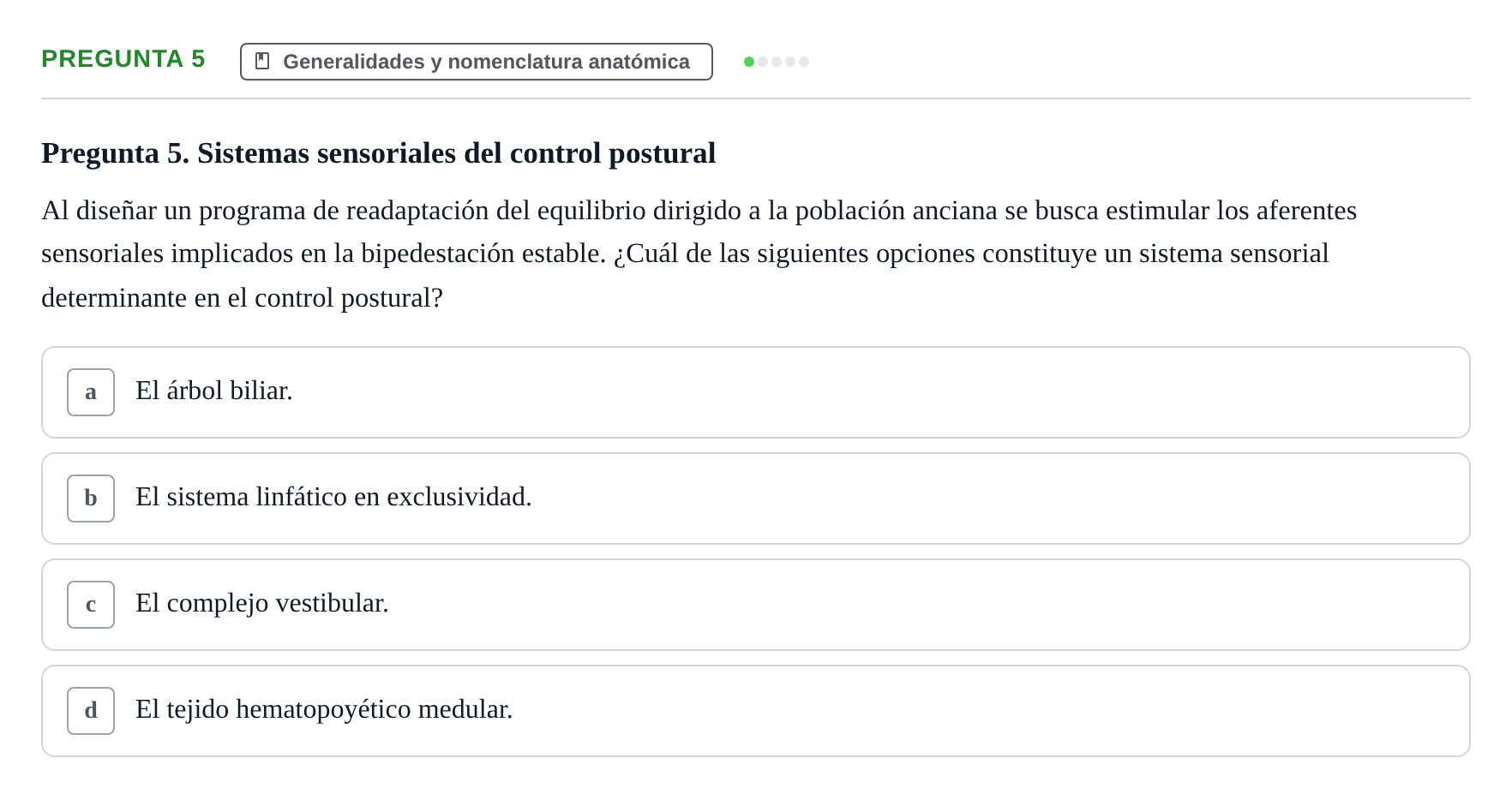 Enunciado: Pregunta 5