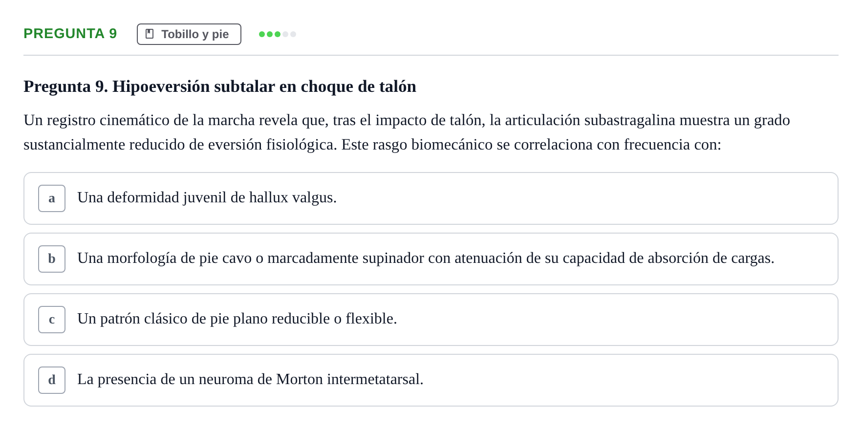 Enunciado: Pregunta 9