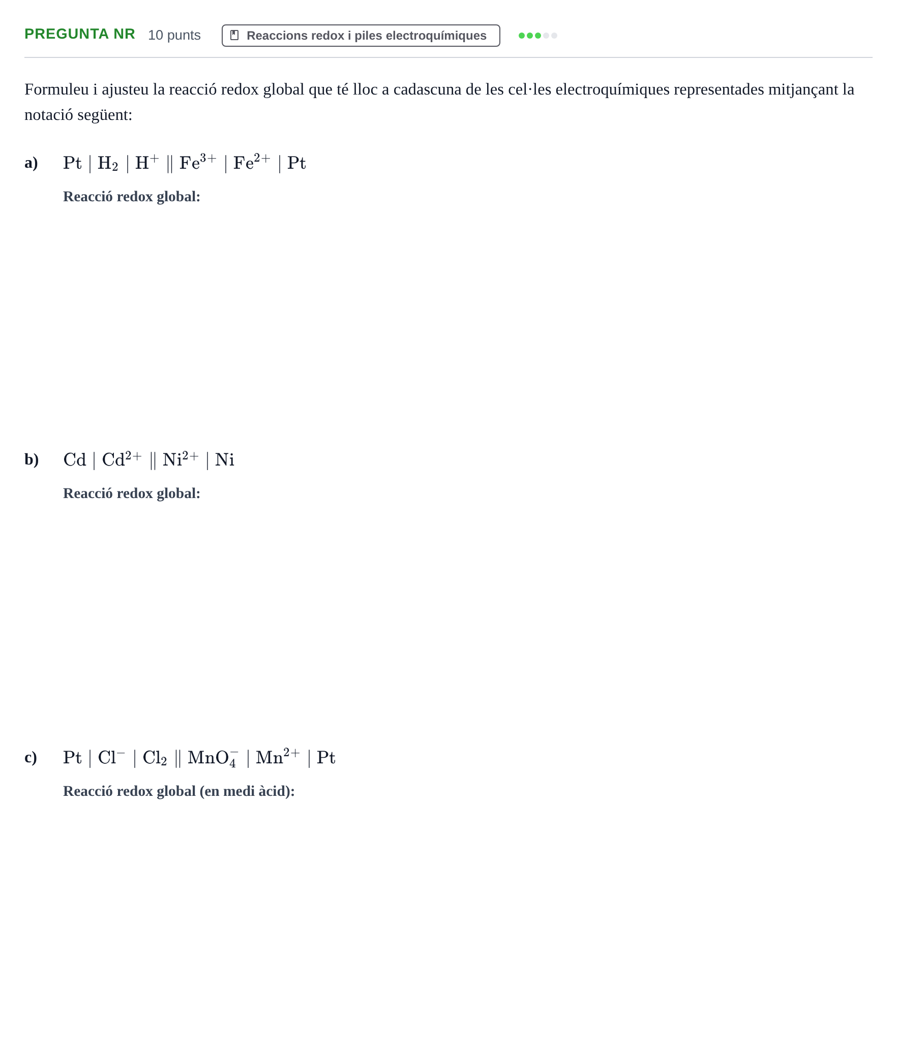 Enunciado: Pregunta NR · Fundamentos de Química UDG 2016