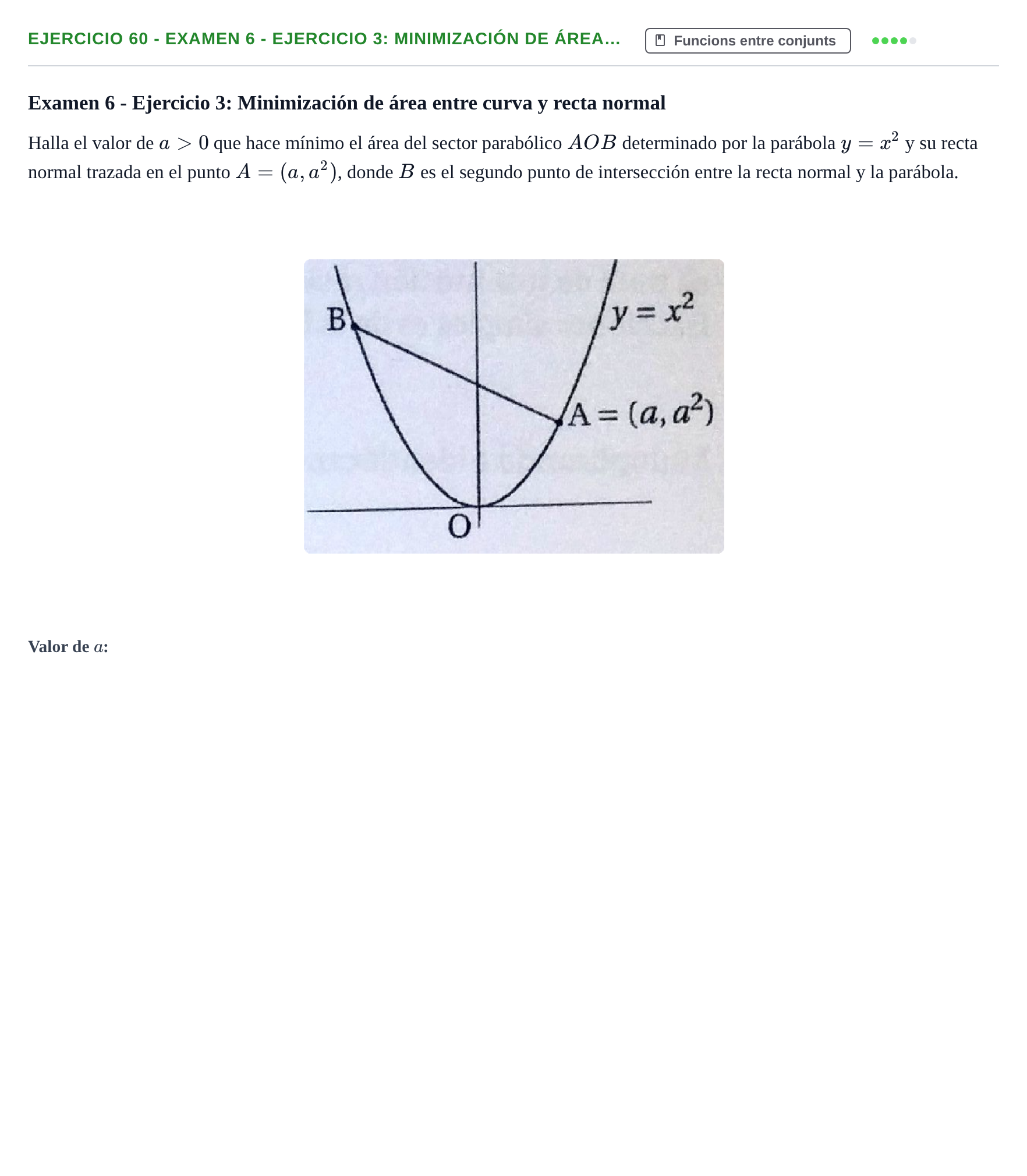 Enunciado: Ejercicio 60 - Examen 6 - Ejercicio 3: Minimización de área… · Fonaments Matemàtics UPC Col·lecció d'Exàmens Resolts de Càlcul (Volum 3)