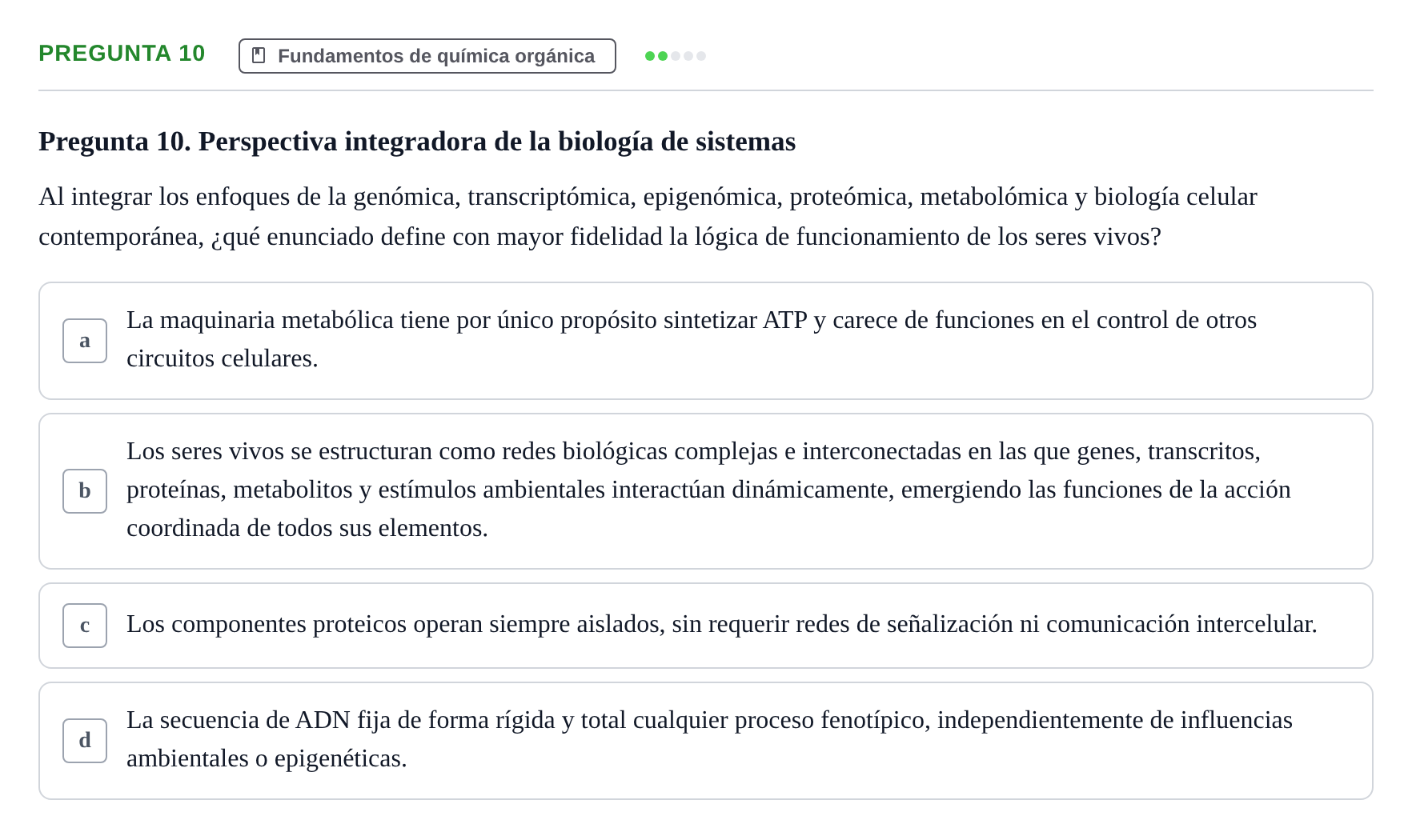 Enunciado: Pregunta 10
