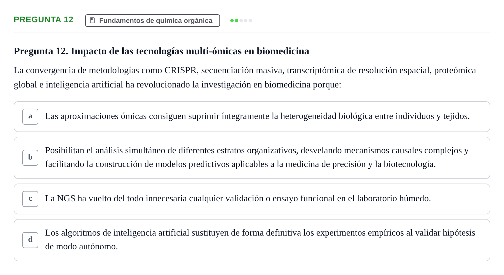 Enunciado: Pregunta 12