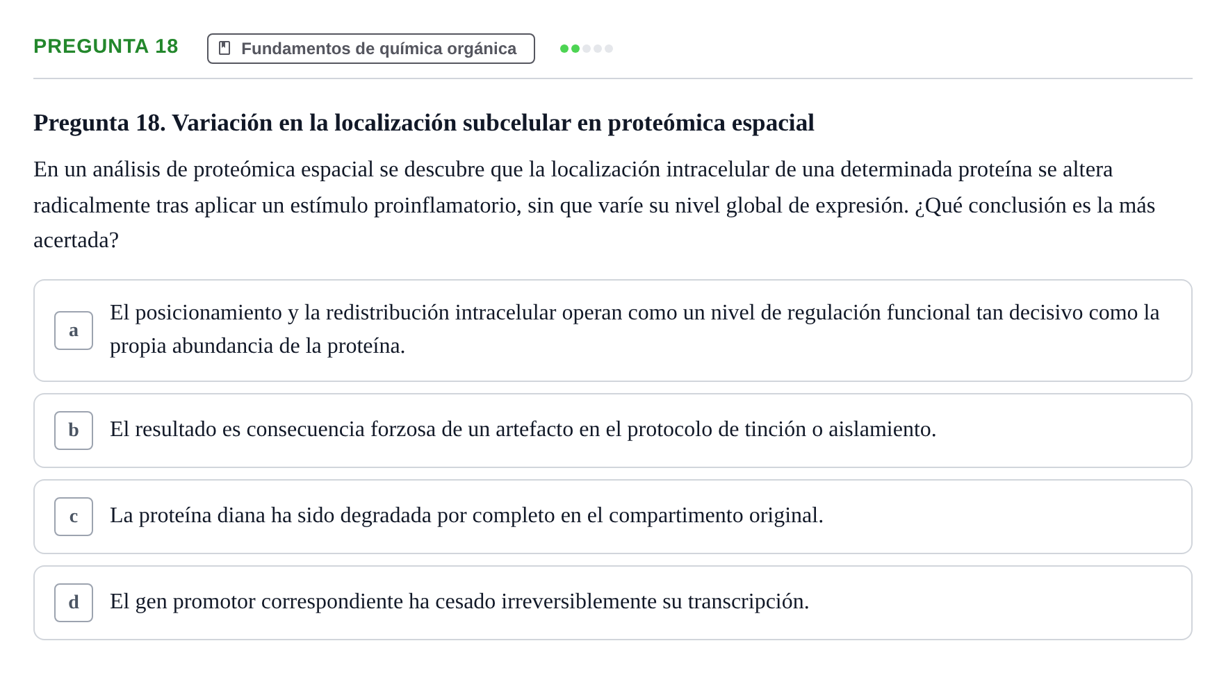 Enunciado: Pregunta 18