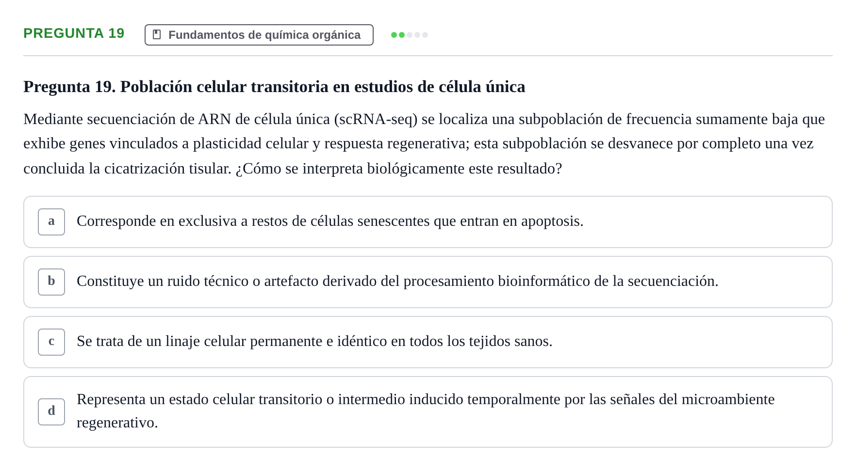 Enunciado: Pregunta 19