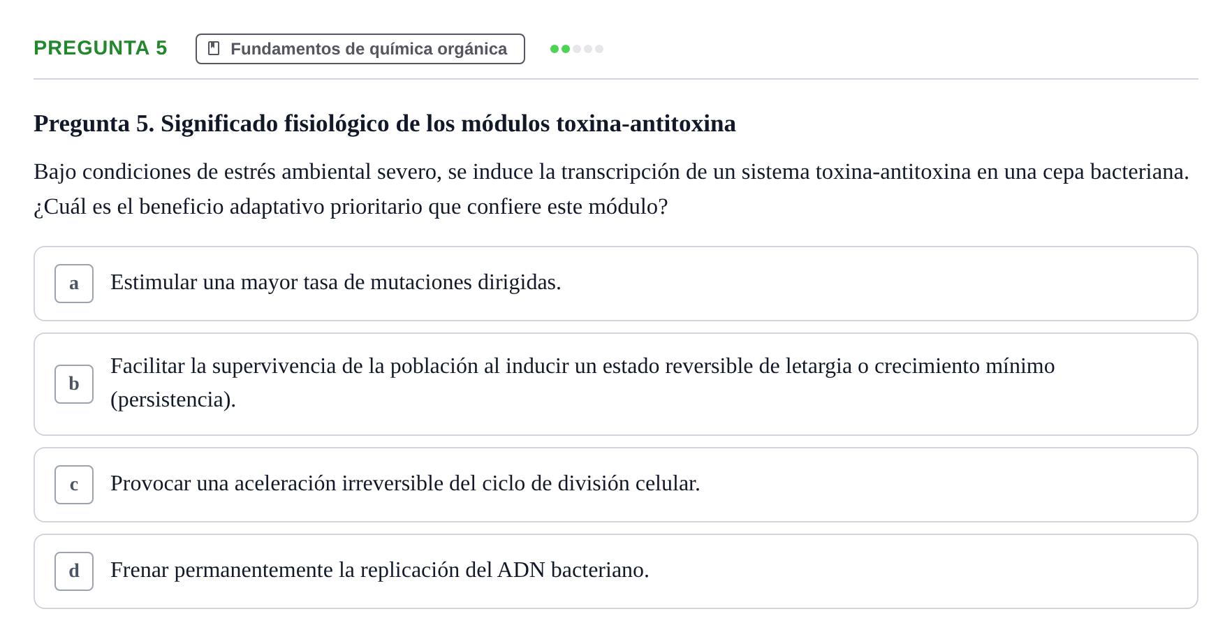 Enunciado: Pregunta 5