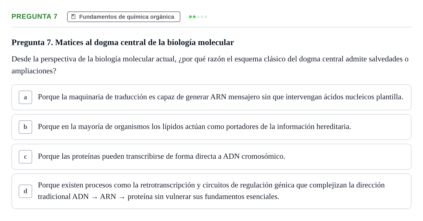 Enunciado: Pregunta 7