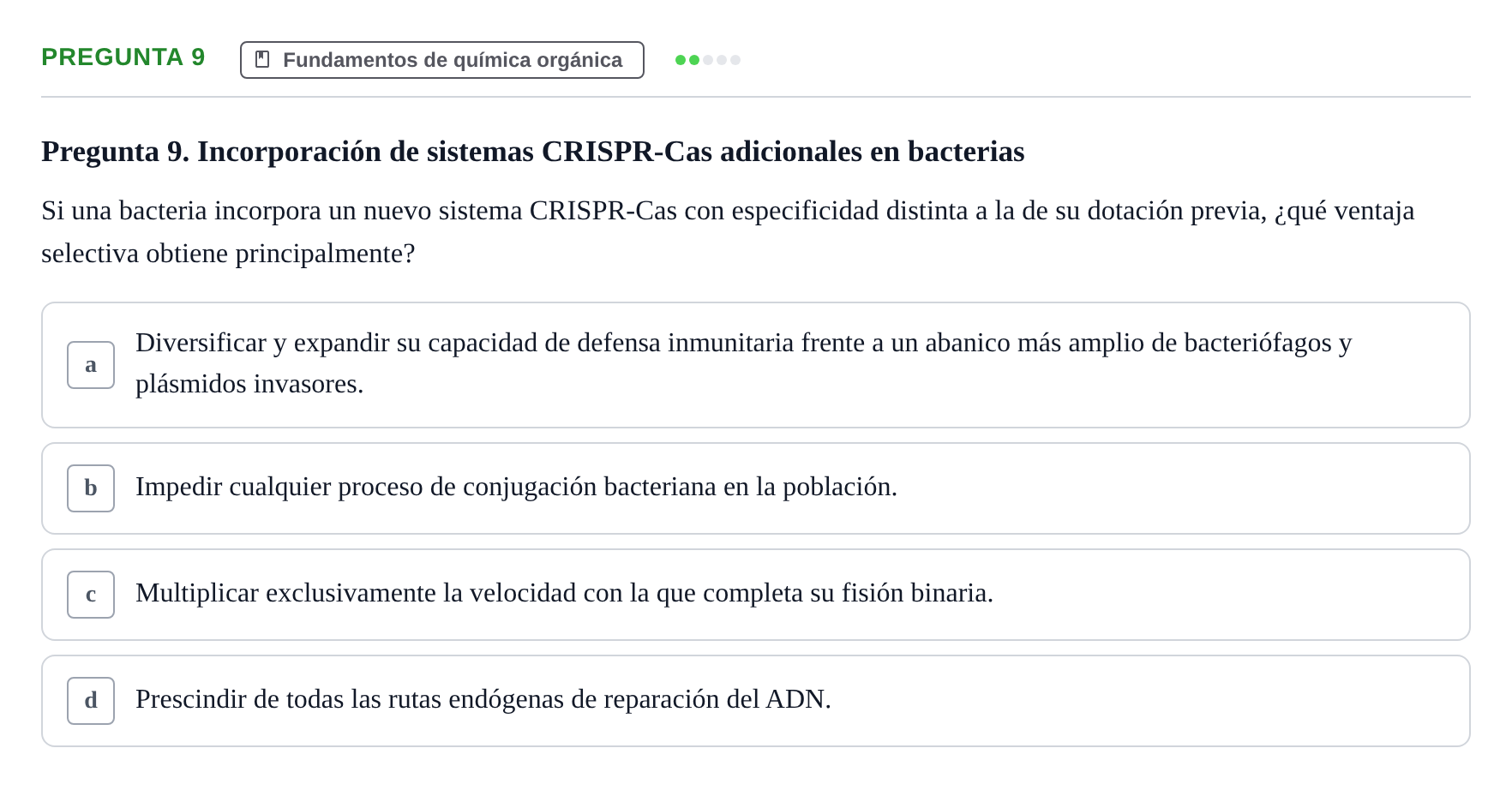 Enunciado: Pregunta 9