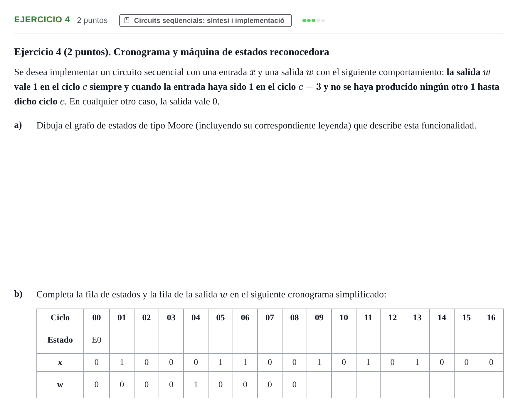 Enunciado: Ejercicio 4 · Introducció als Computadors UPC 2012