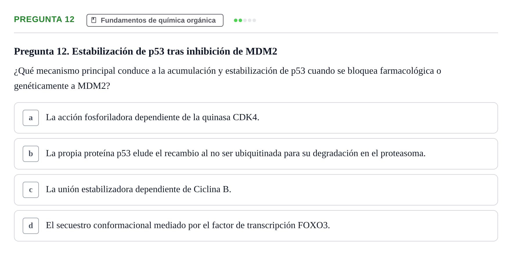 Enunciado: Pregunta 12