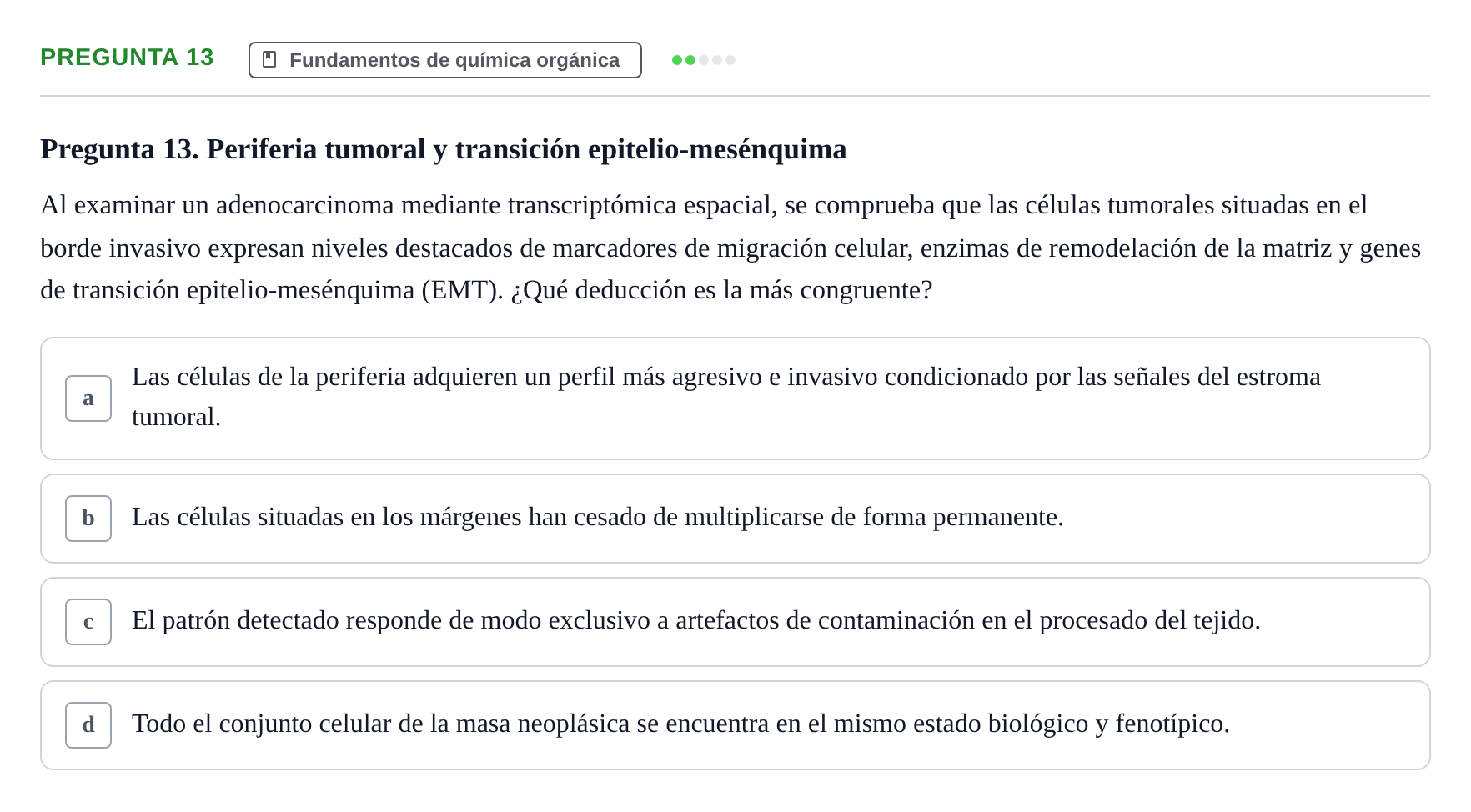 Enunciado: Pregunta 13
