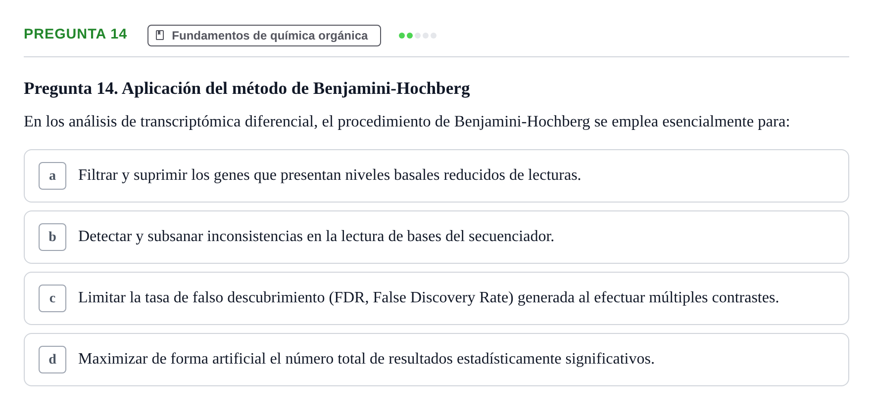 Enunciado: Pregunta 14