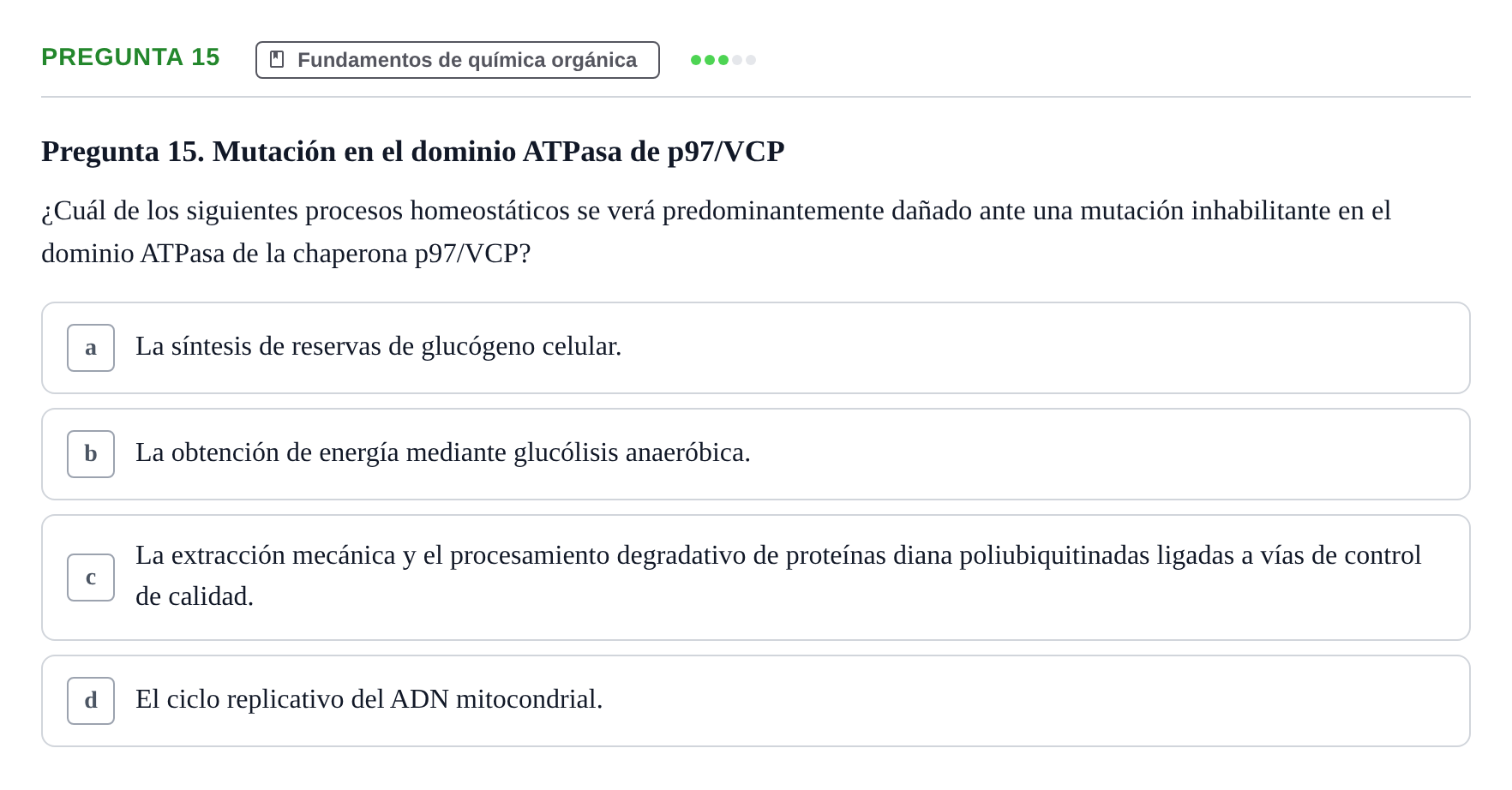 Enunciado: Pregunta 15