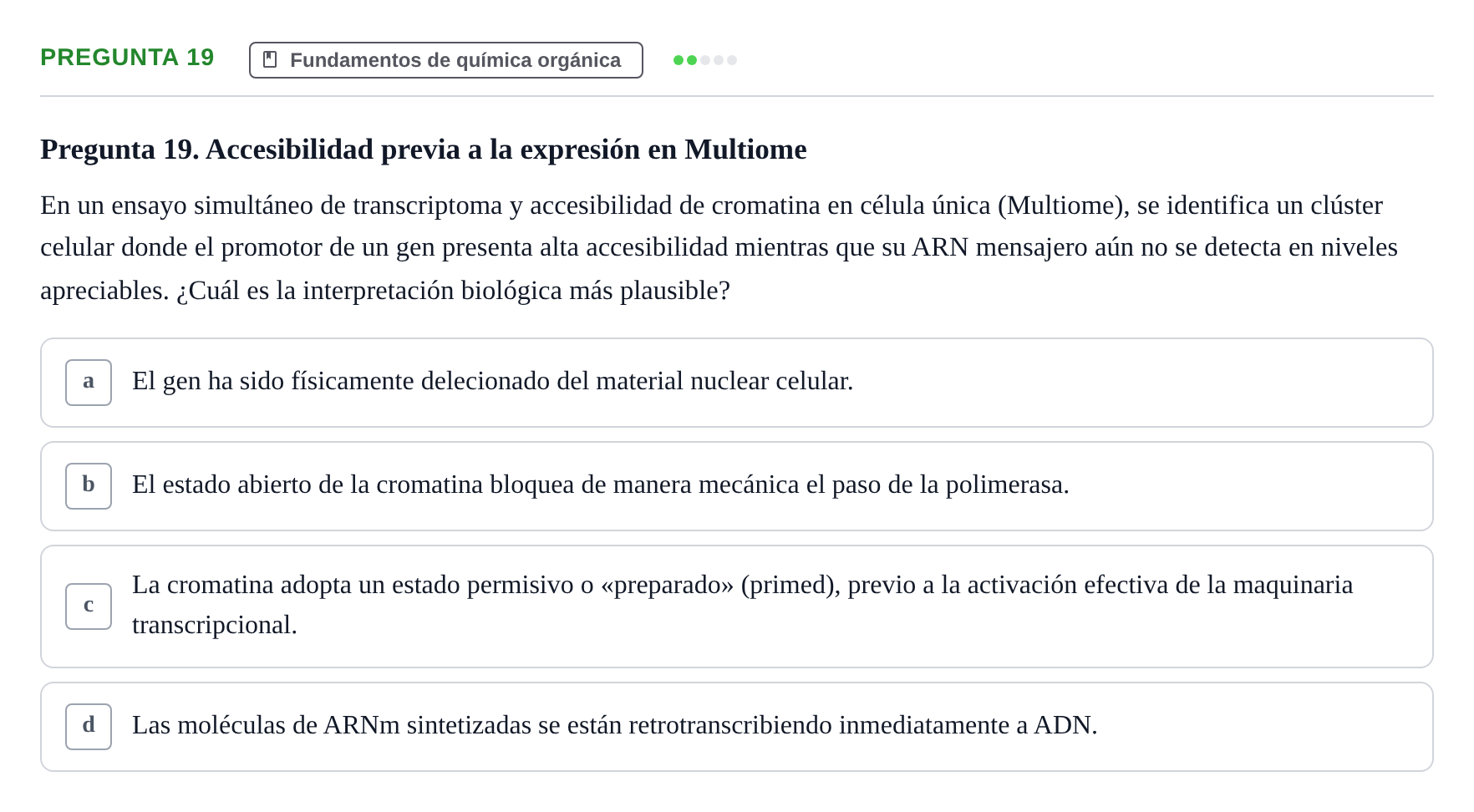 Enunciado: Pregunta 19