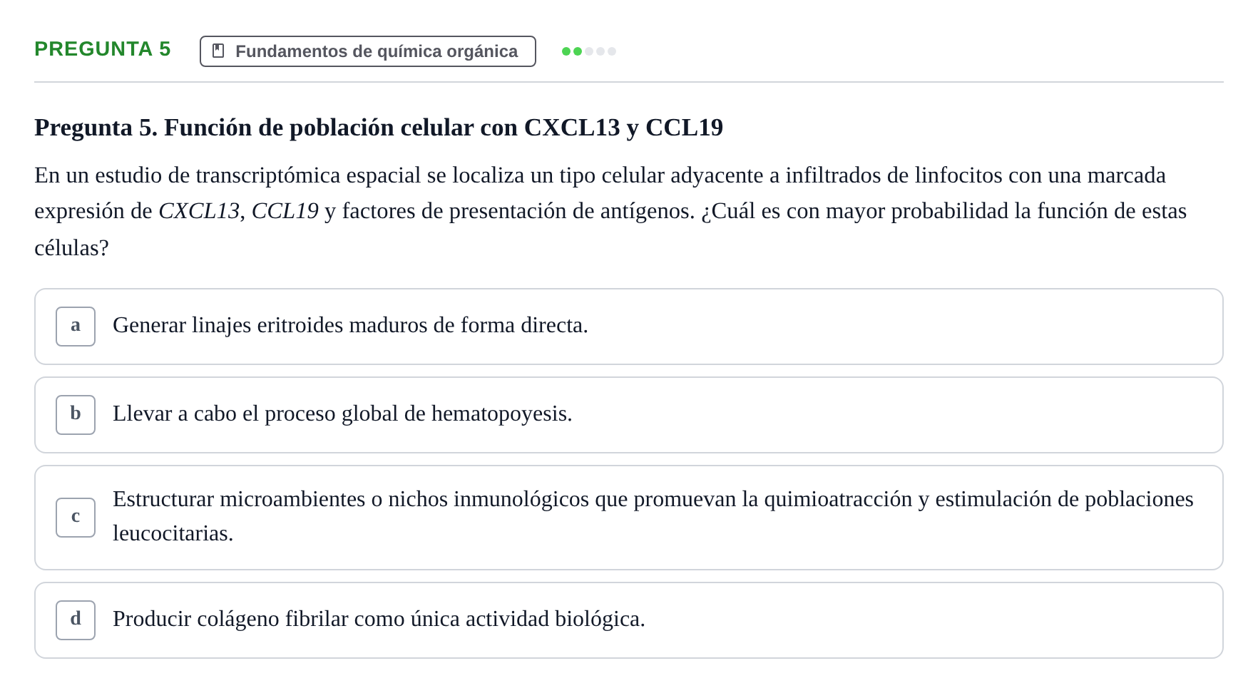 Enunciado: Pregunta 5