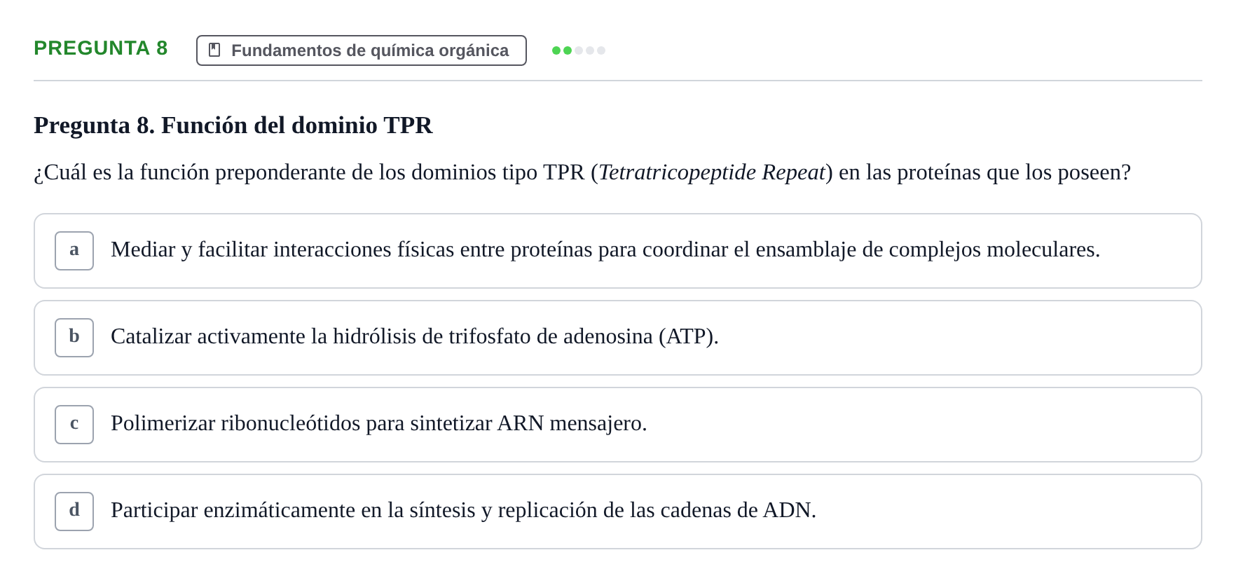 Enunciado: Pregunta 8