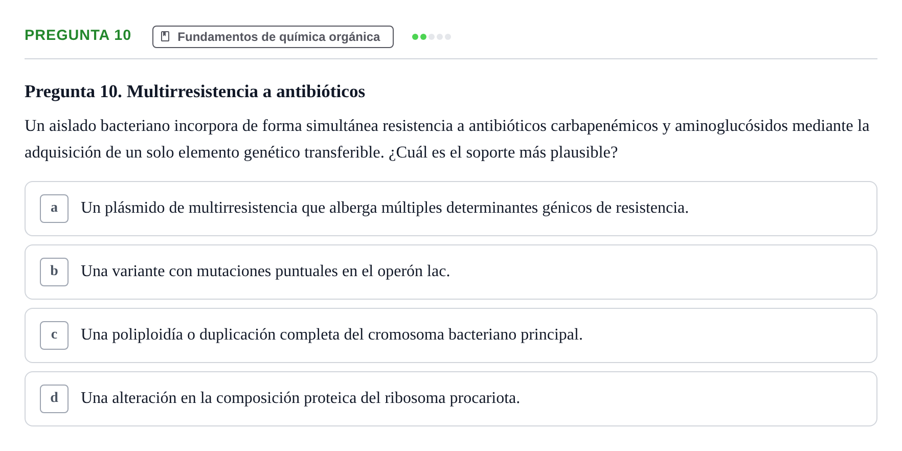 Enunciado: Pregunta 10