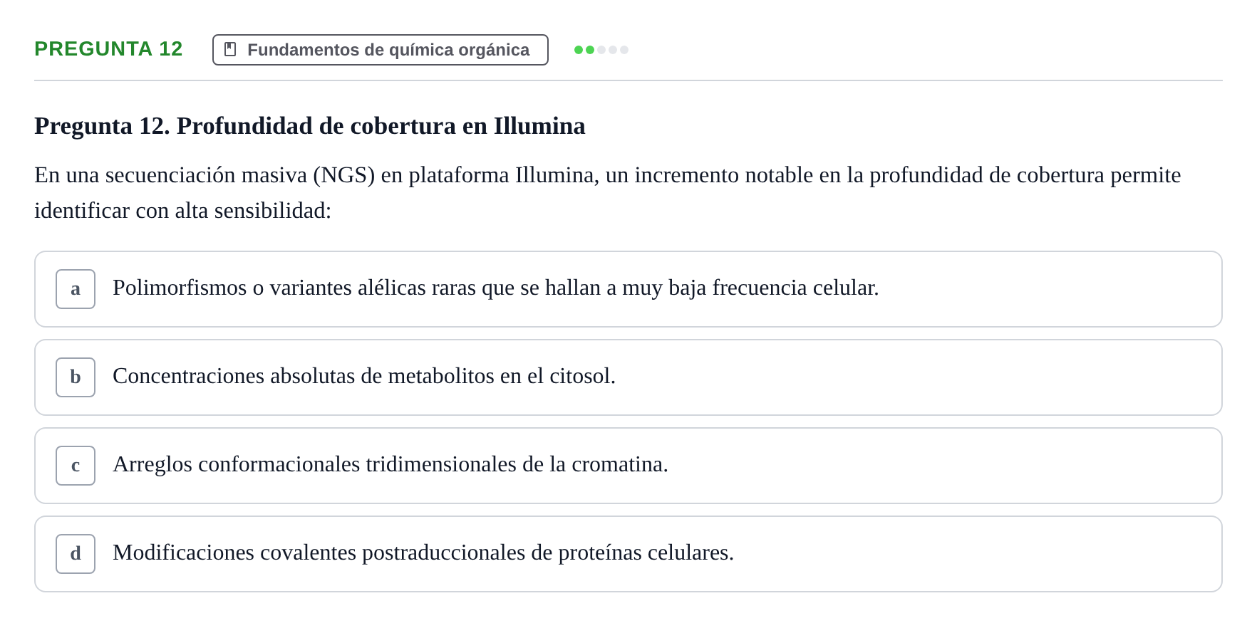 Enunciado: Pregunta 12