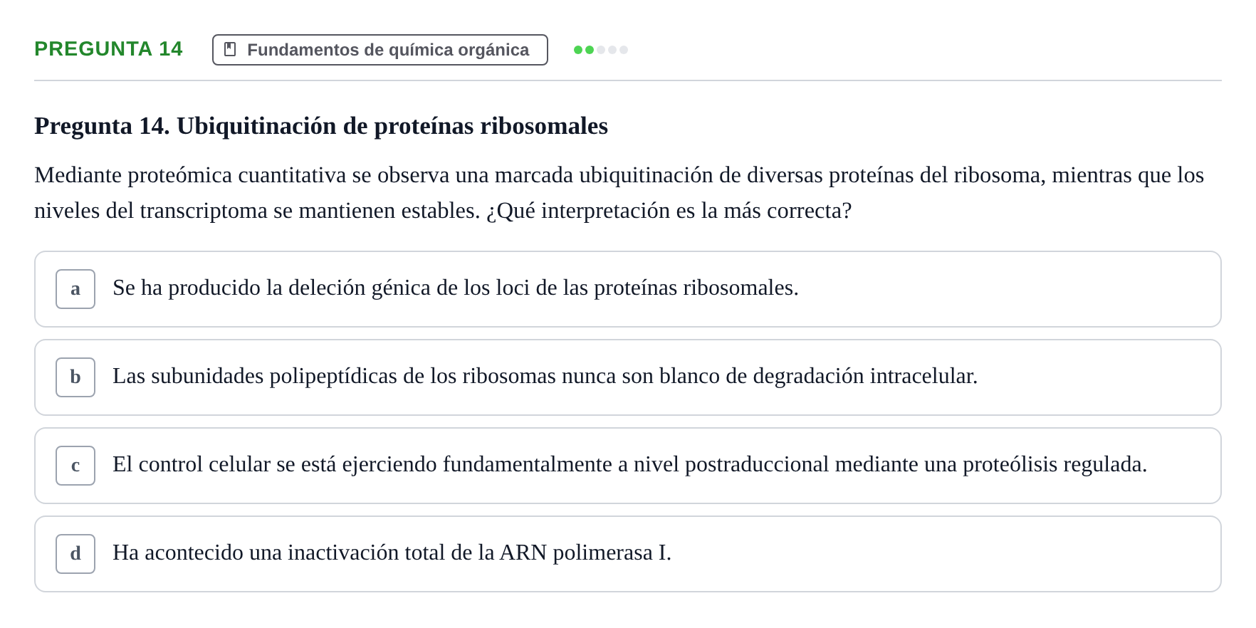 Enunciado: Pregunta 14