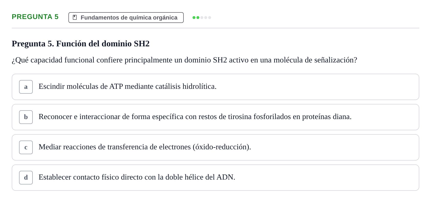 Enunciado: Pregunta 5